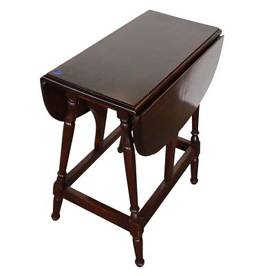 Contemp Faux Multi-Dr 4-Dr 2-Dr Distress Painted. Vintage petite drop leaf table in the pine 