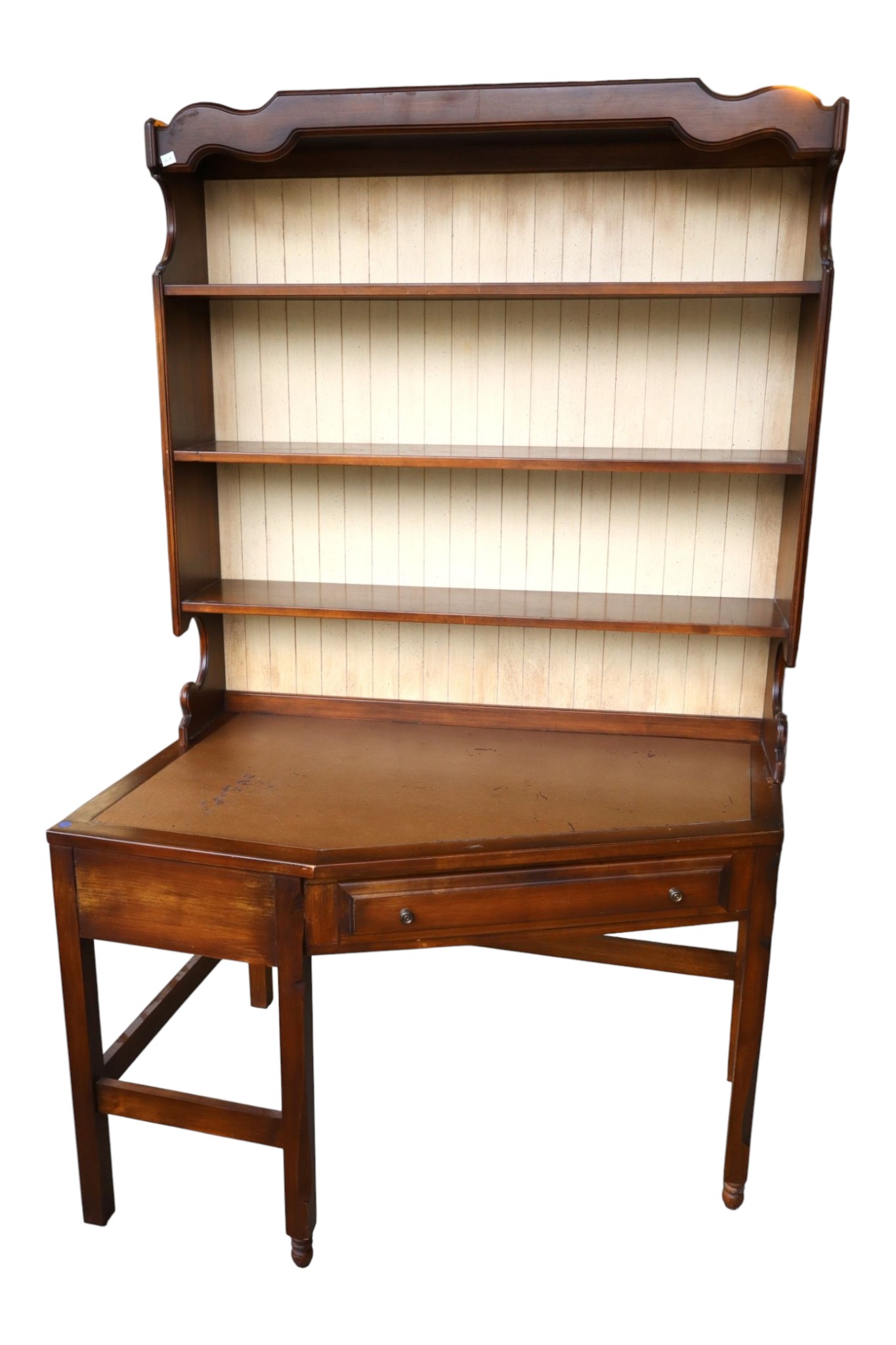 VTG Taylor Jamestown LT Corner Desk Walnut Orig Fin