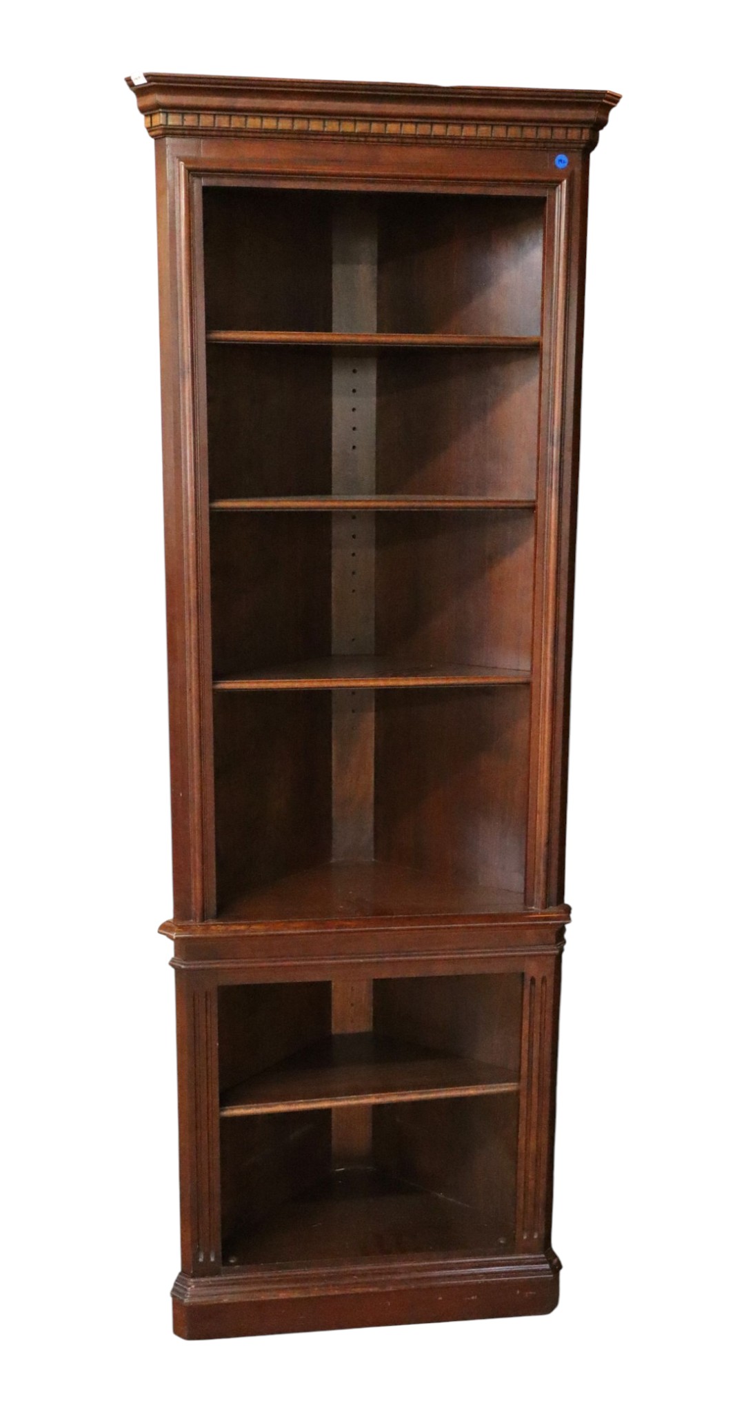 Cherry Corner Open Front Adj Shelf Bookcase Orig Fin