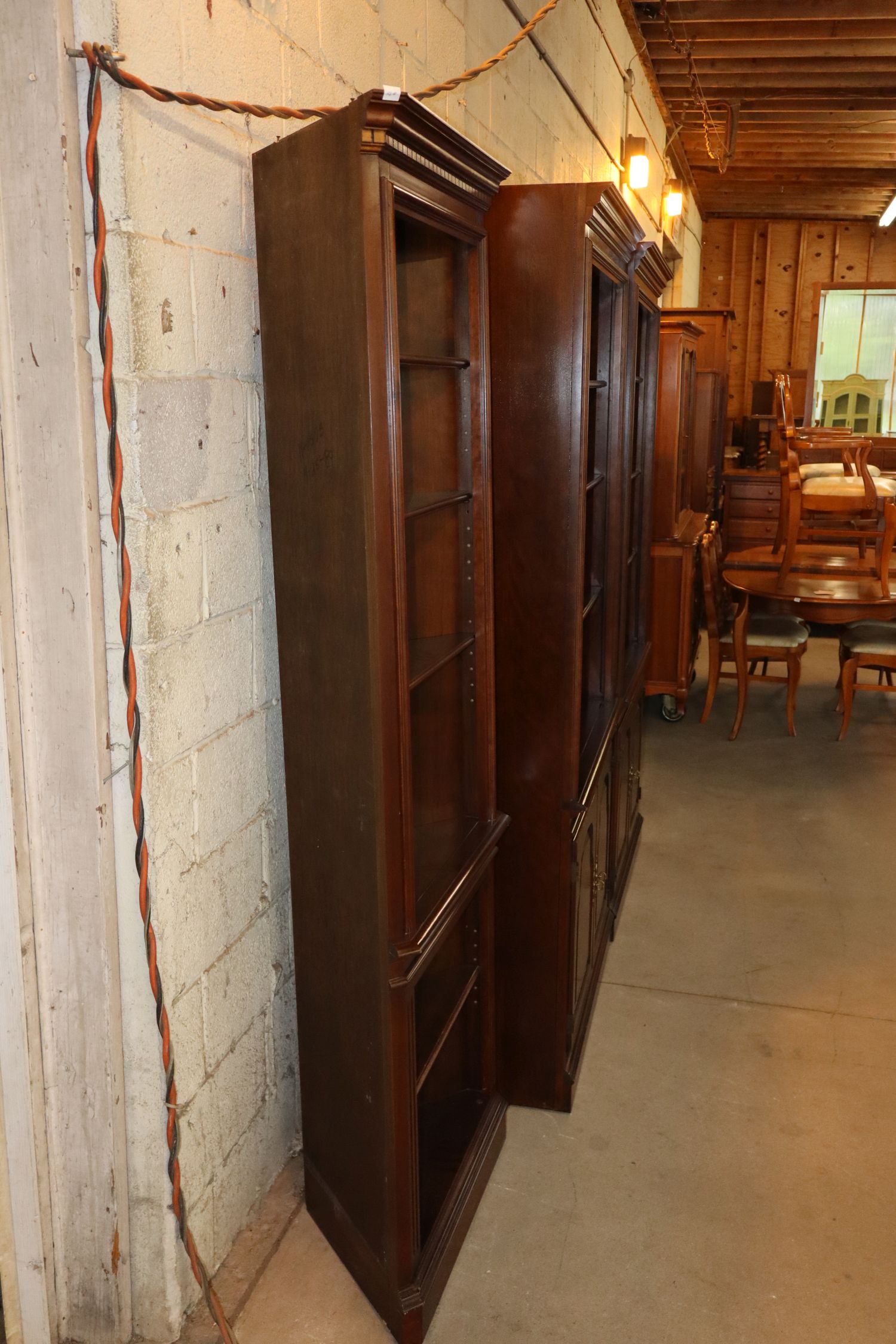 Cherry Corner Open Front Adj Shelf Bookcase Orig Fin