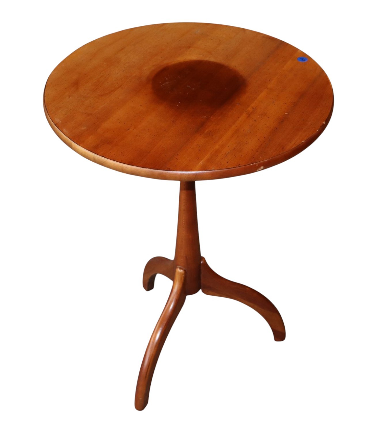 VTG Solid Maple 20" Round Spider Leg Lamp Table Orig