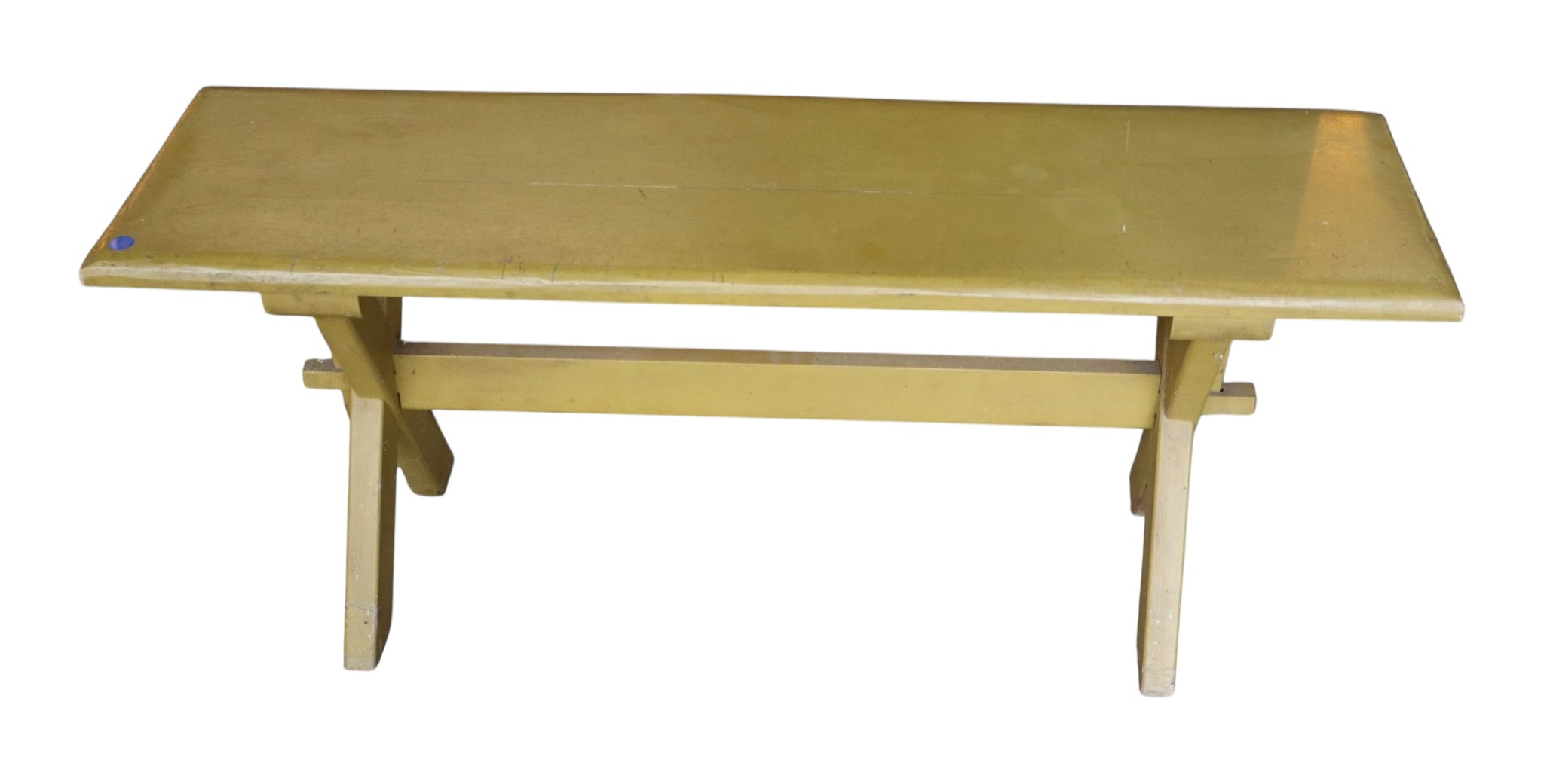 Semi Antq Primitive Cross Buck Porch Crock Bench