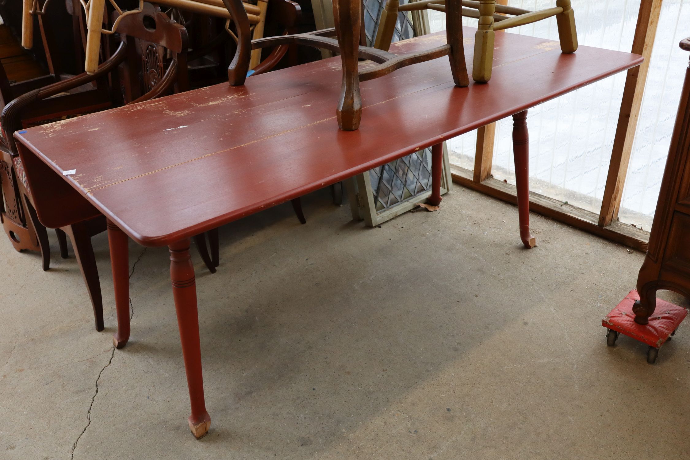 3pc Primitive Lot: 2 Chairs & Drop Leaf Table TLC