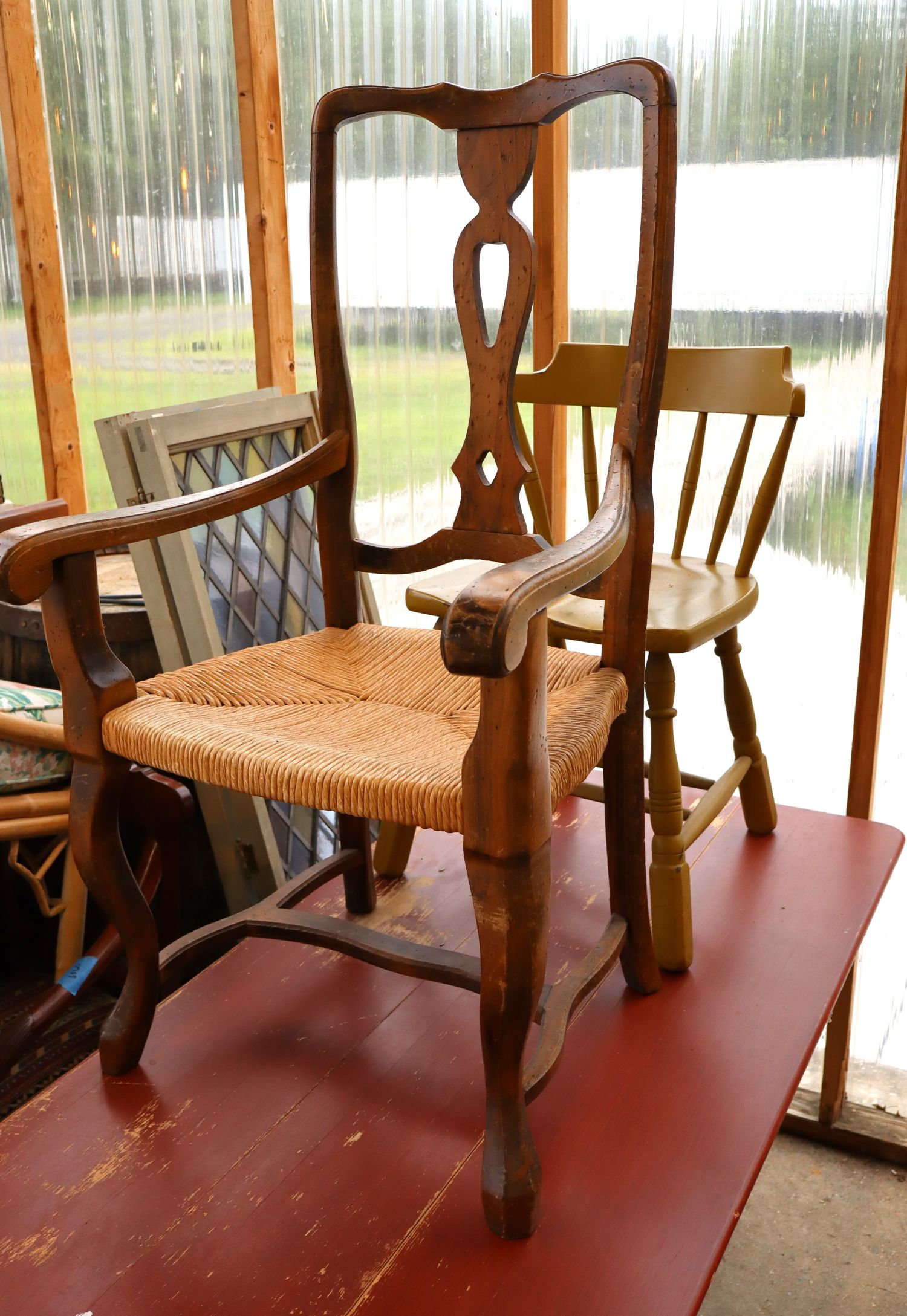 3pc Primitive Lot: 2 Chairs & Drop Leaf Table TLC