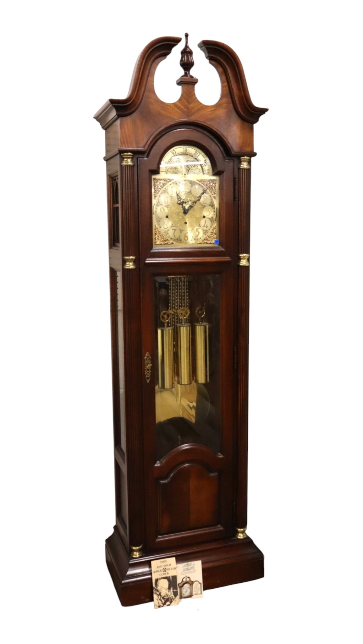 VTG Howard Miller Burl Mahog GF Clock SN 314347