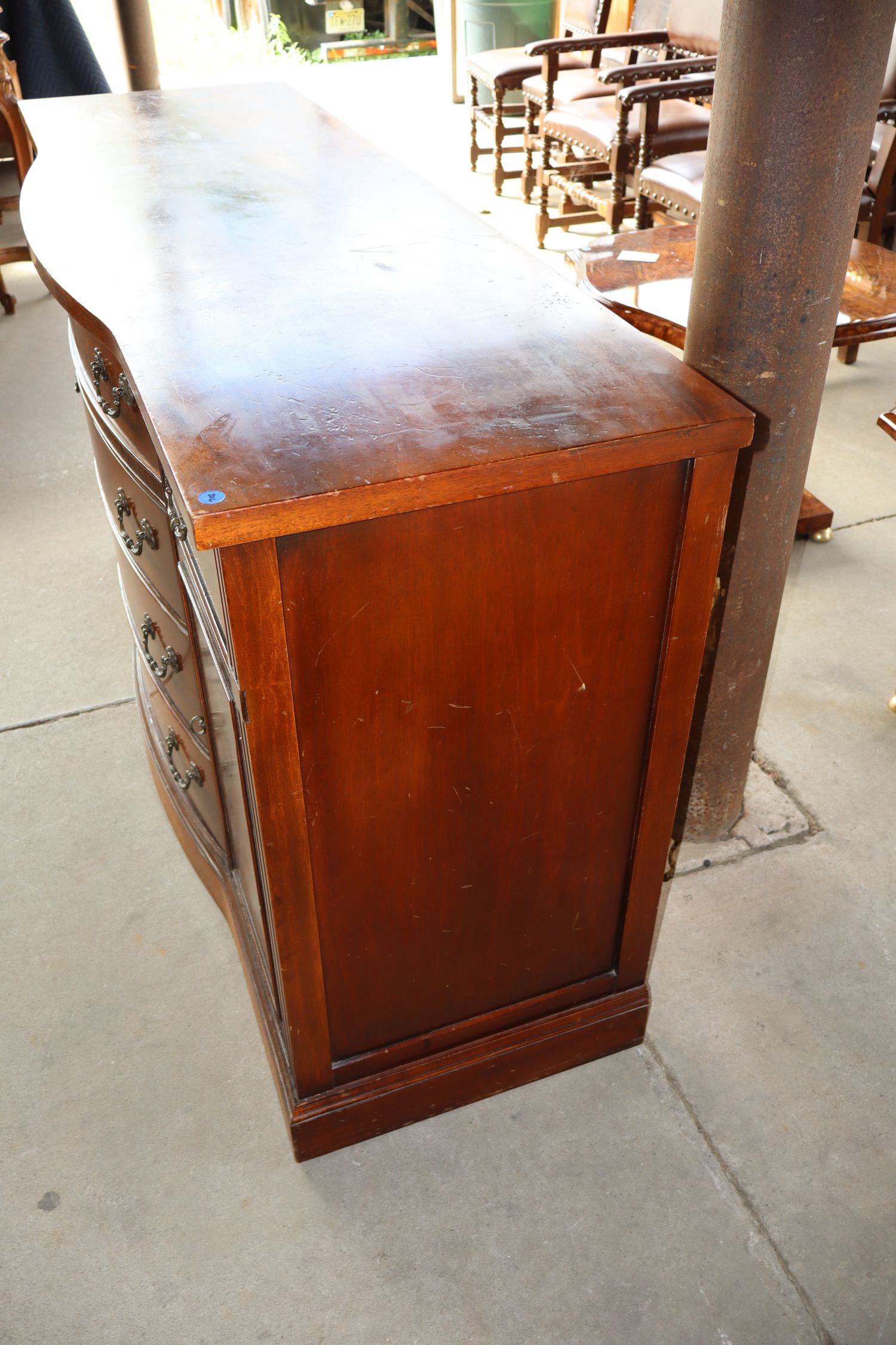 VTG Burl Mahog 6-Dr 2-Door Buffet Orig Finish
