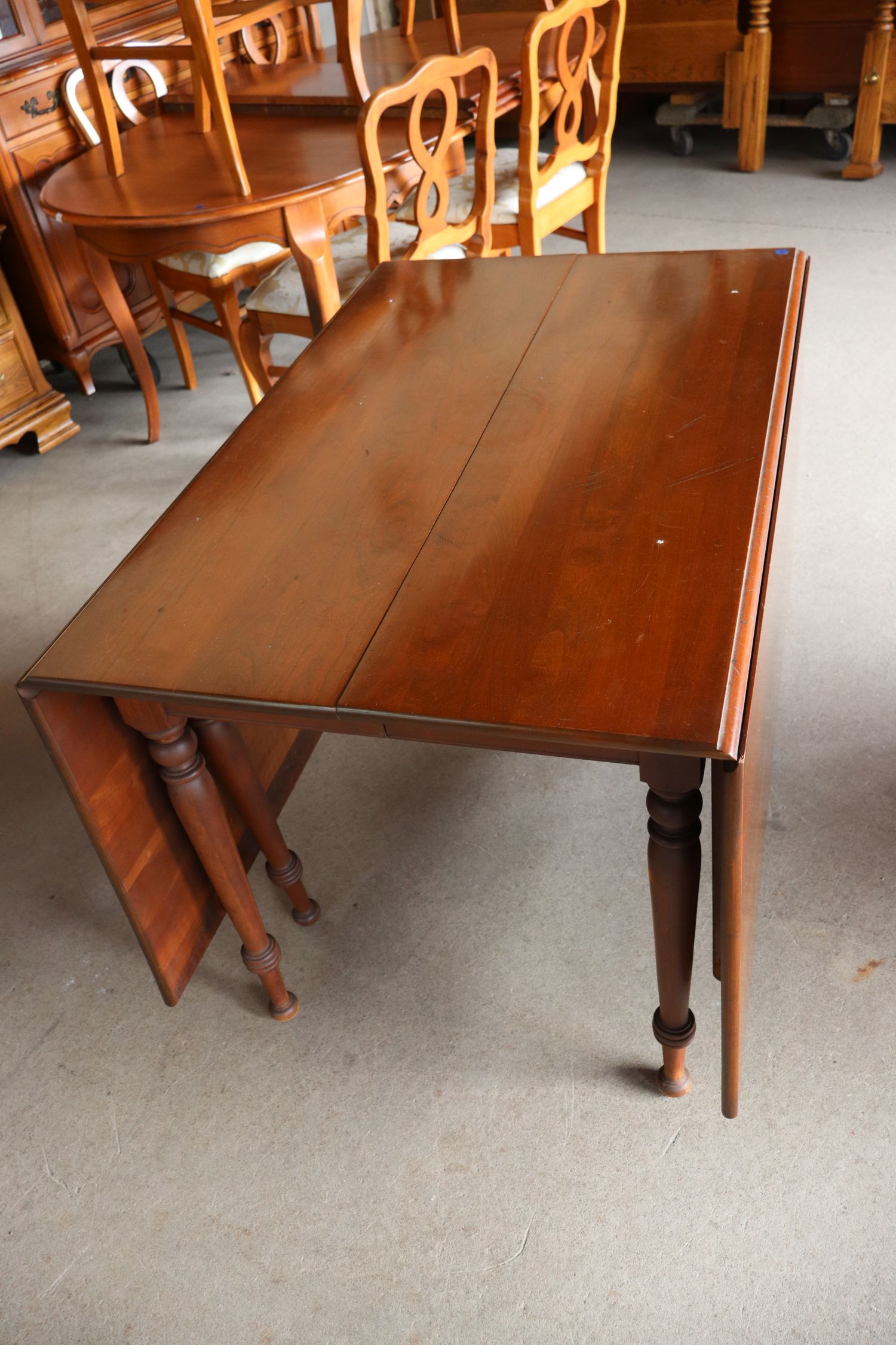 VTG Solid Cherry Drop Leaf Breakfast Table Orig Fin