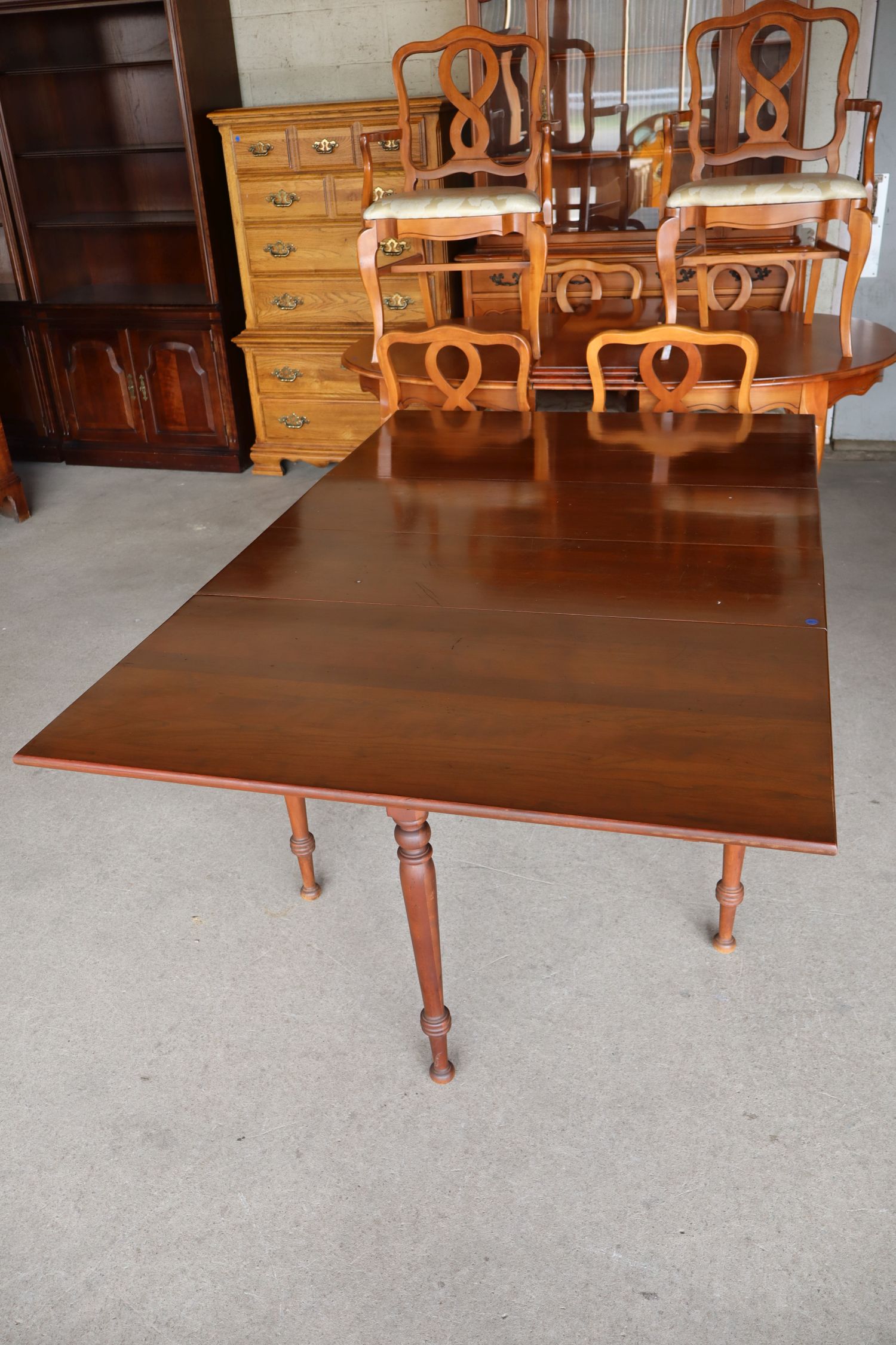VTG Solid Cherry Drop Leaf Breakfast Table Orig Fin