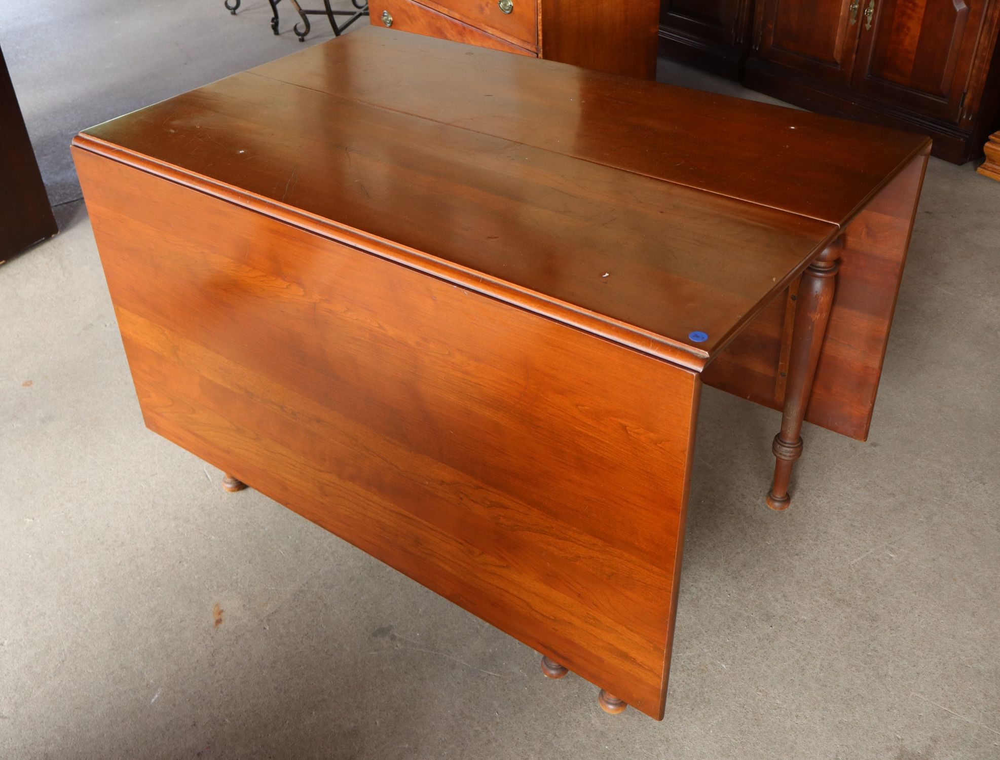VTG Solid Cherry Drop Leaf Breakfast Table Orig Fin