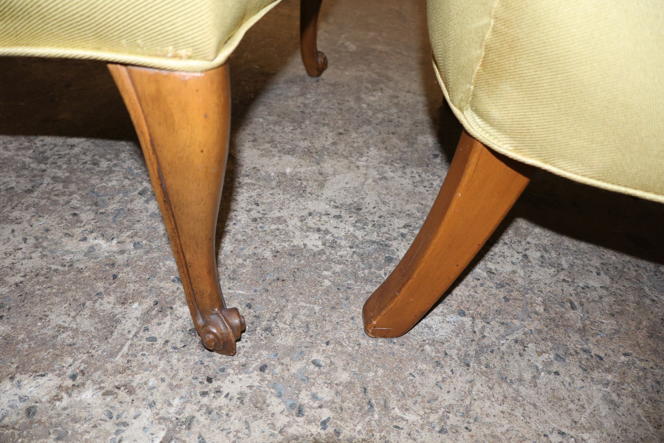 Pr VTG Button Tufted Fireside Chairs Nice Design