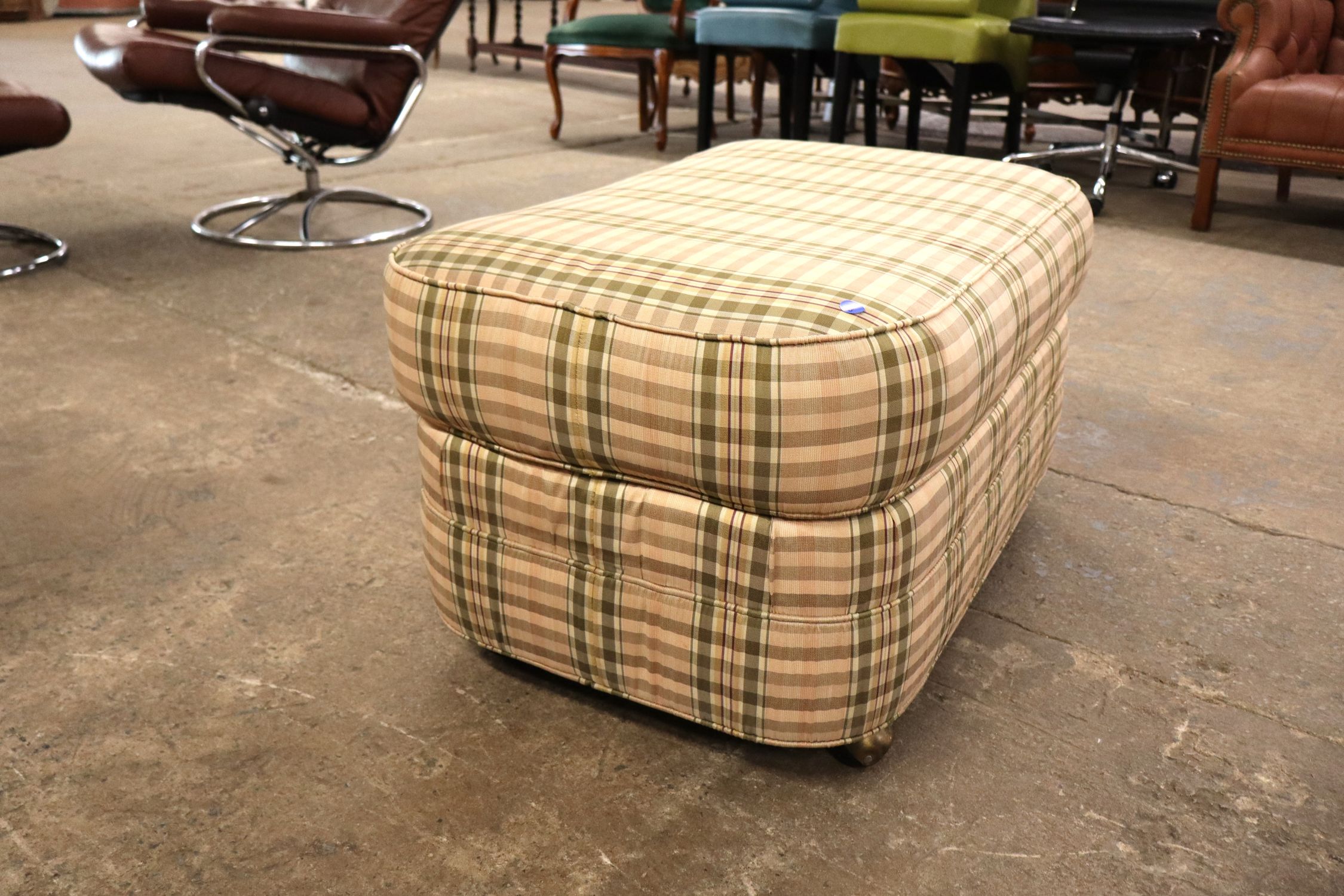 Ethan Allen Country Upholstered Ottoman