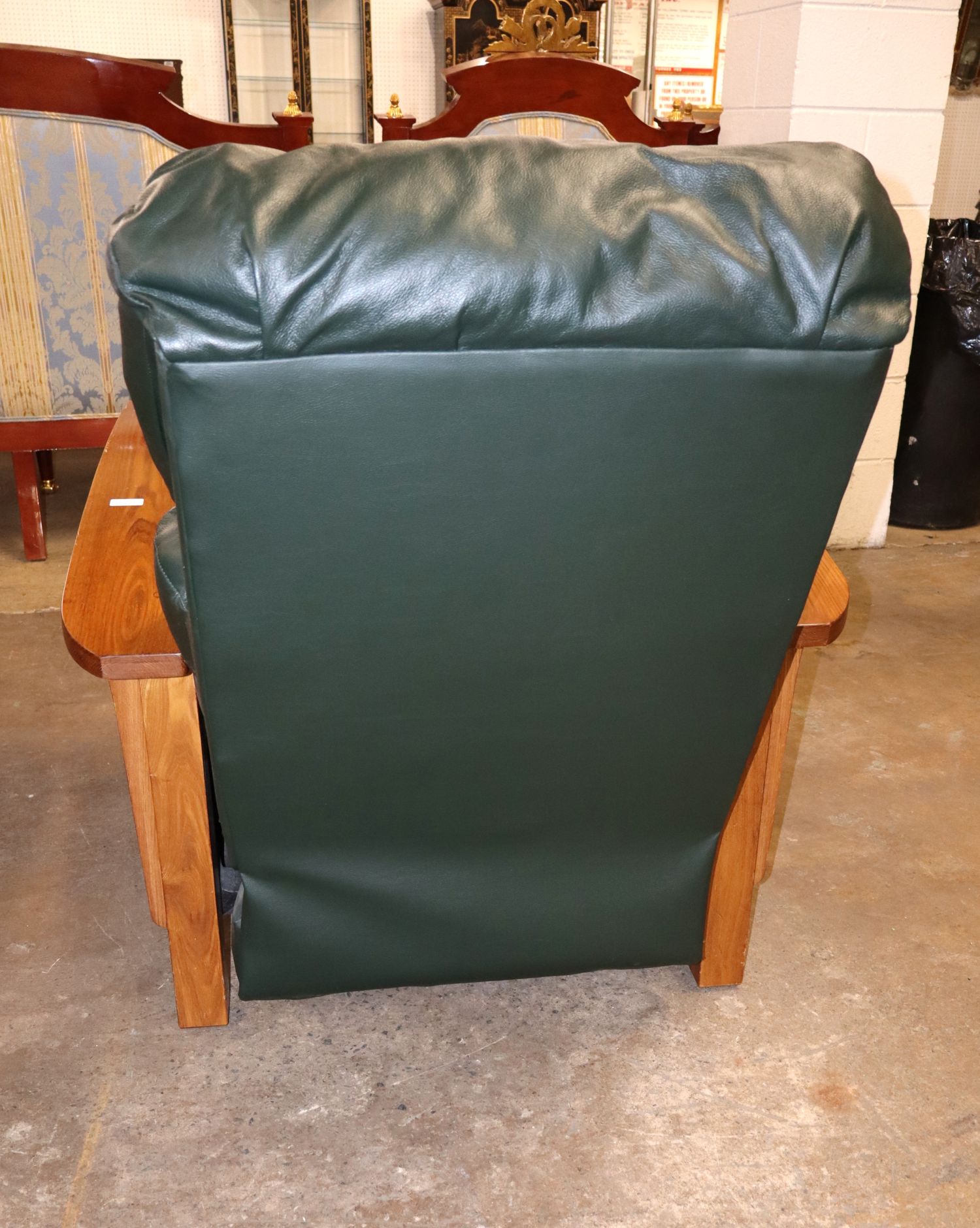 Barca Arts & Crafts Oak Leather Recliner Orig