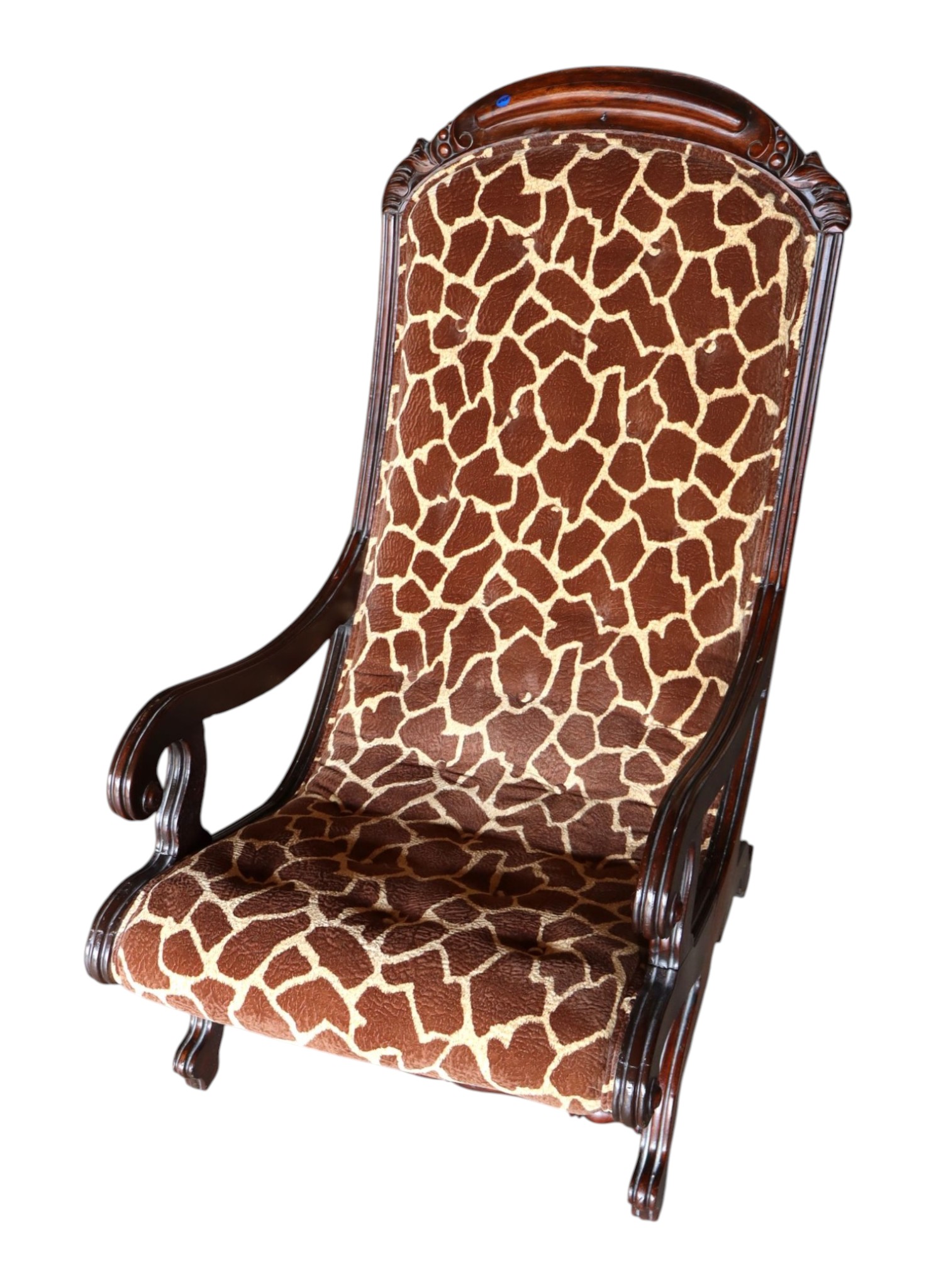 Antq Victorian Wal Uphol Parlor Chair Orig
