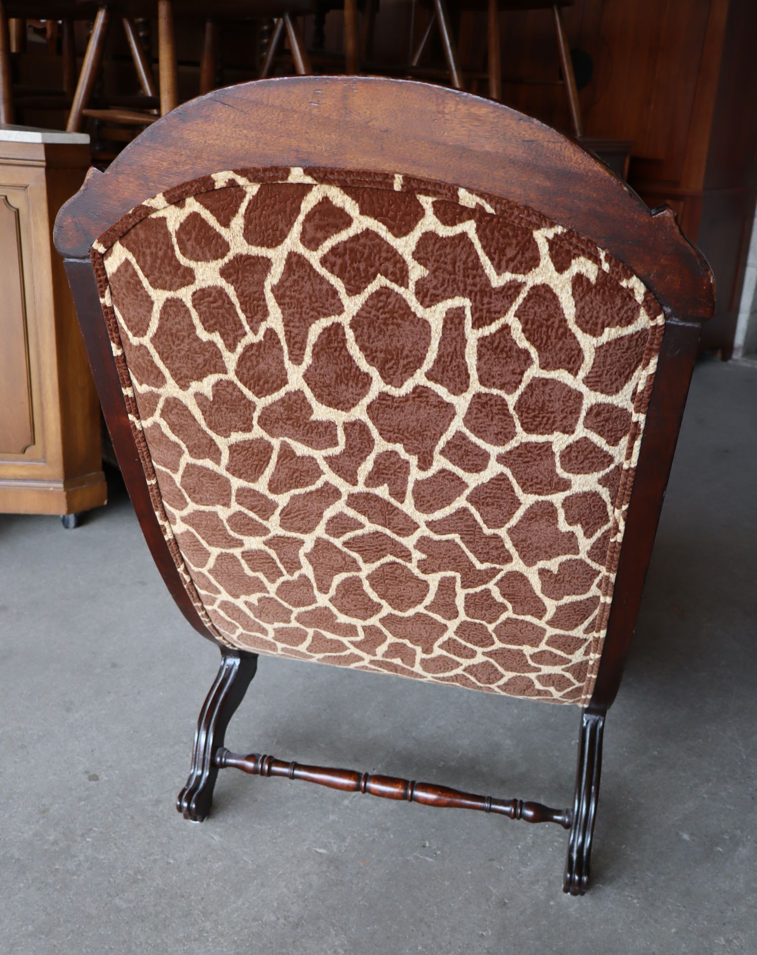 Antq Victorian Wal Uphol Parlor Chair Orig