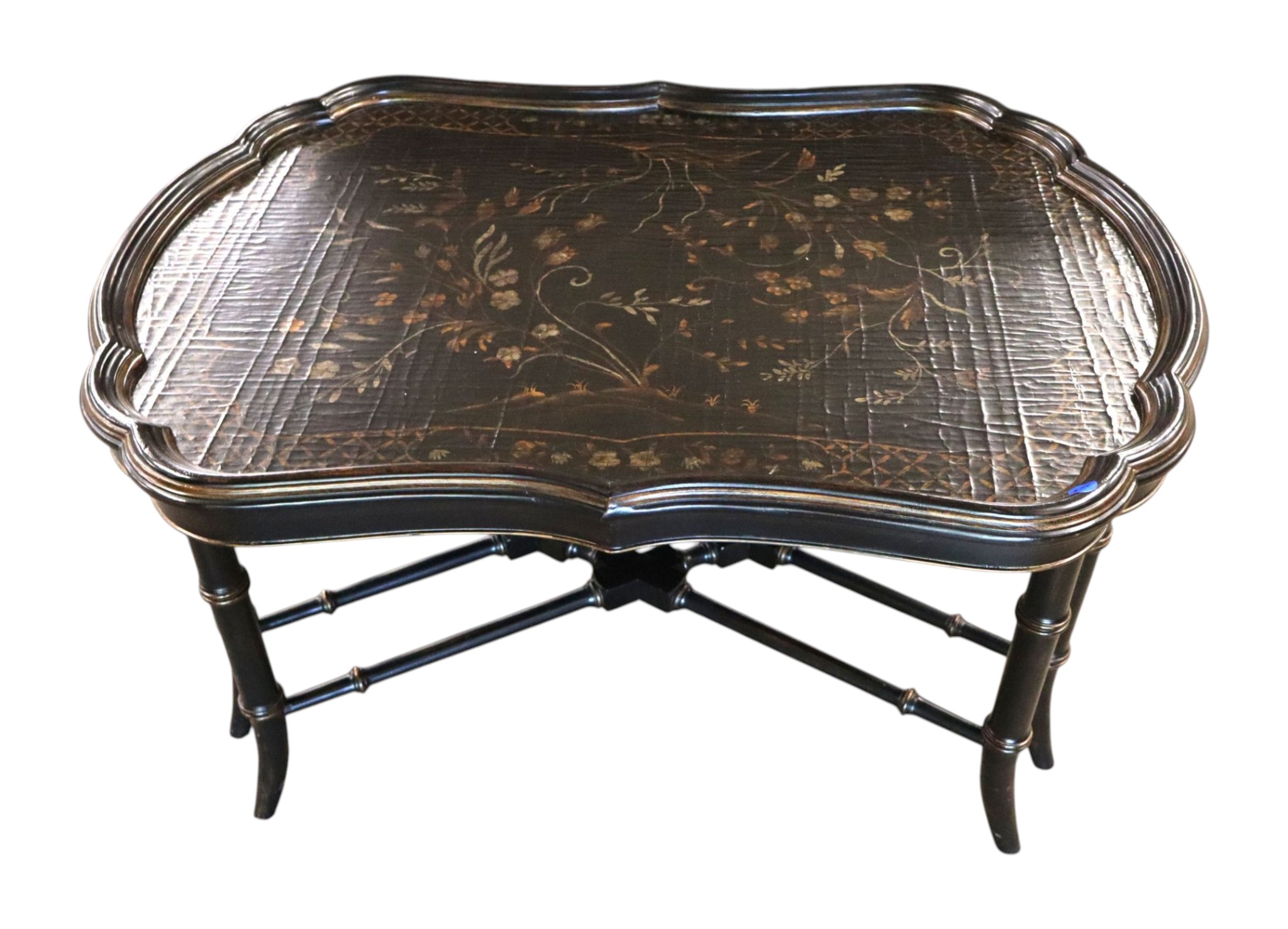 Ethan Allen Painted 8 Leg Tray Coffee Table