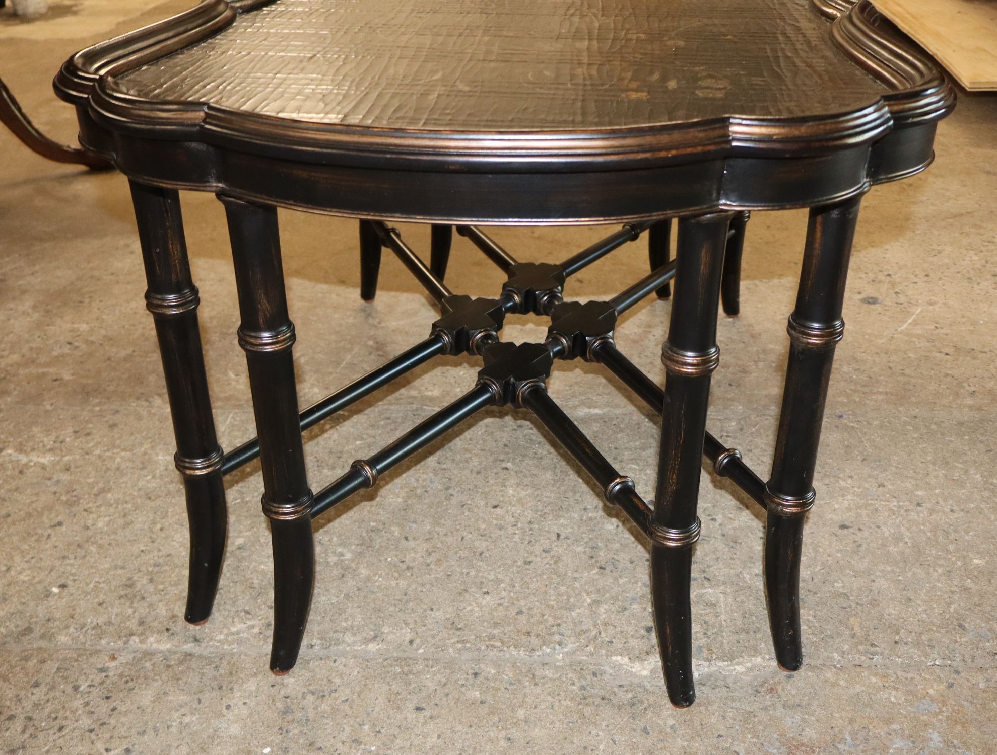 Ethan Allen Painted 8 Leg Tray Coffee Table