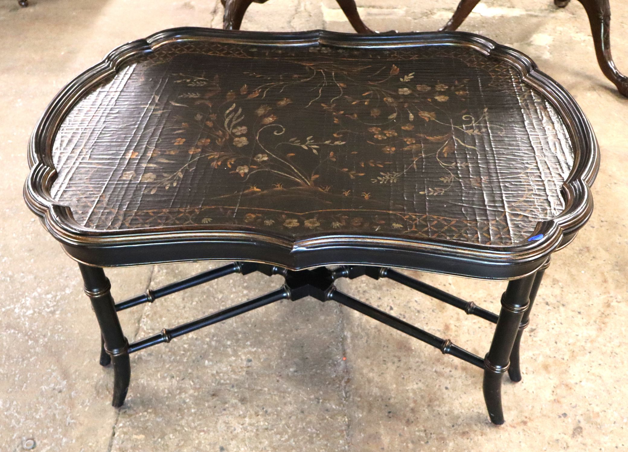 Ethan Allen Painted 8 Leg Tray Coffee Table