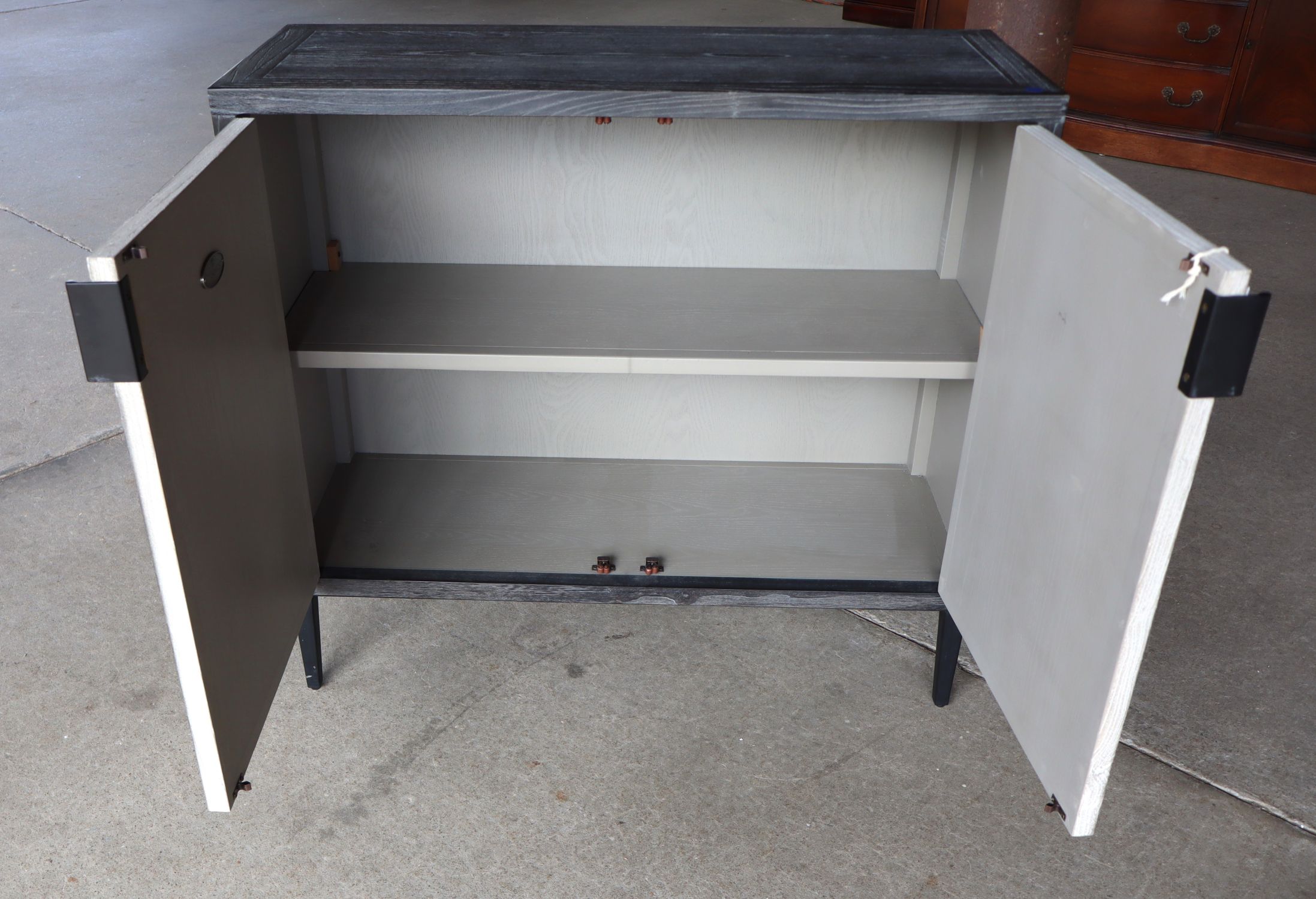 Uttermost Gray Wash 2 Door Cabinet Contemp