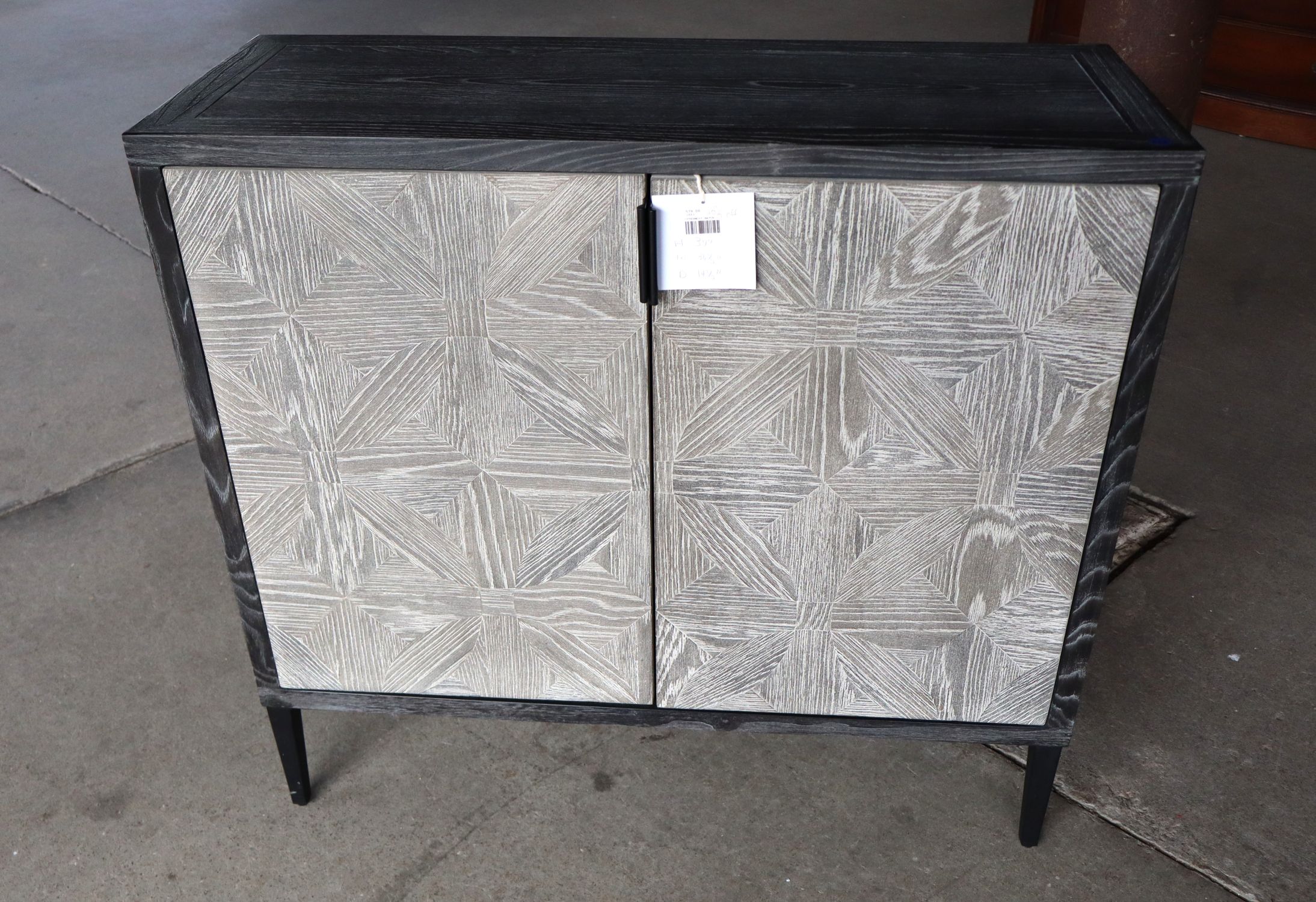 Uttermost Gray Wash 2 Door Cabinet Contemp