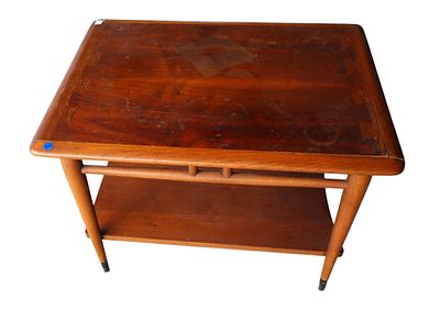 Lane MCM Two Tone Walnut Lamp Table VTG Orig. Vintage Lane Furniture Mid Century Modern walnut 