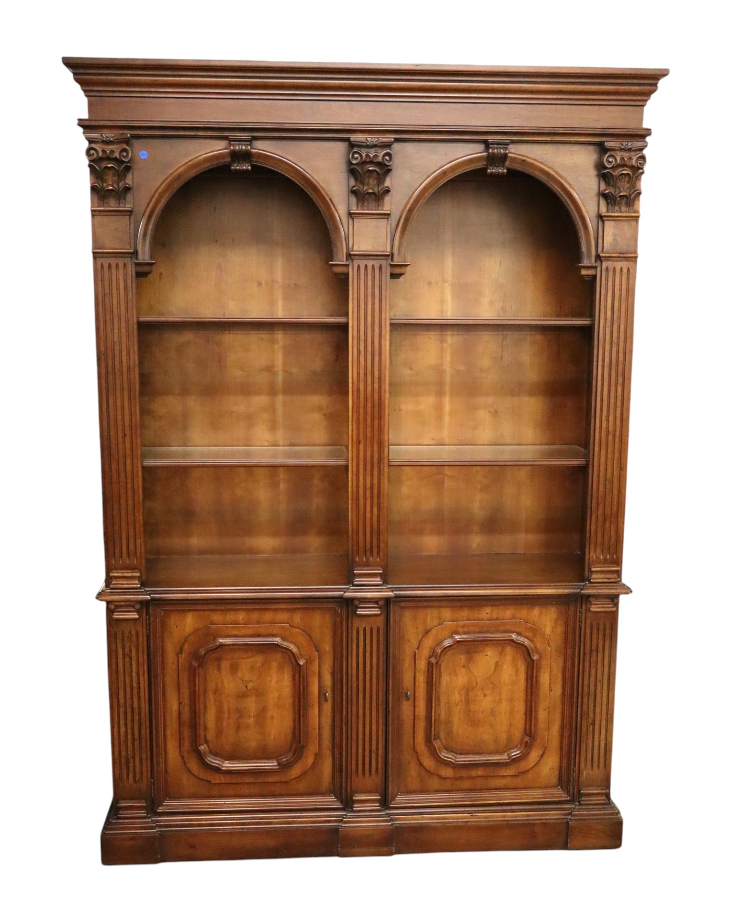 Henredon Mah Arch Bookcase Credenza 2 Piece