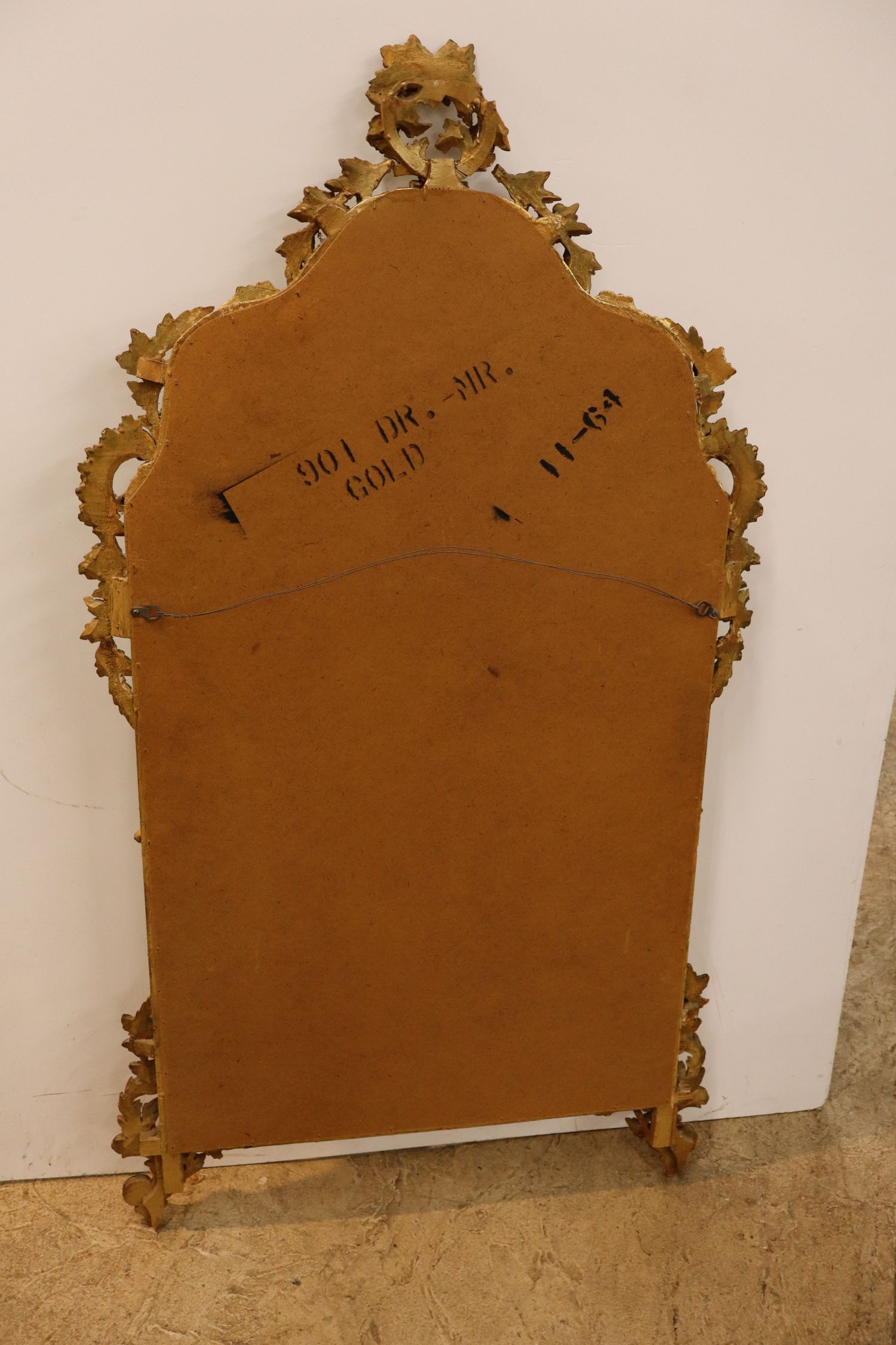 Antq FR Crvd Wood & Gesso Wall Mirror Ornate