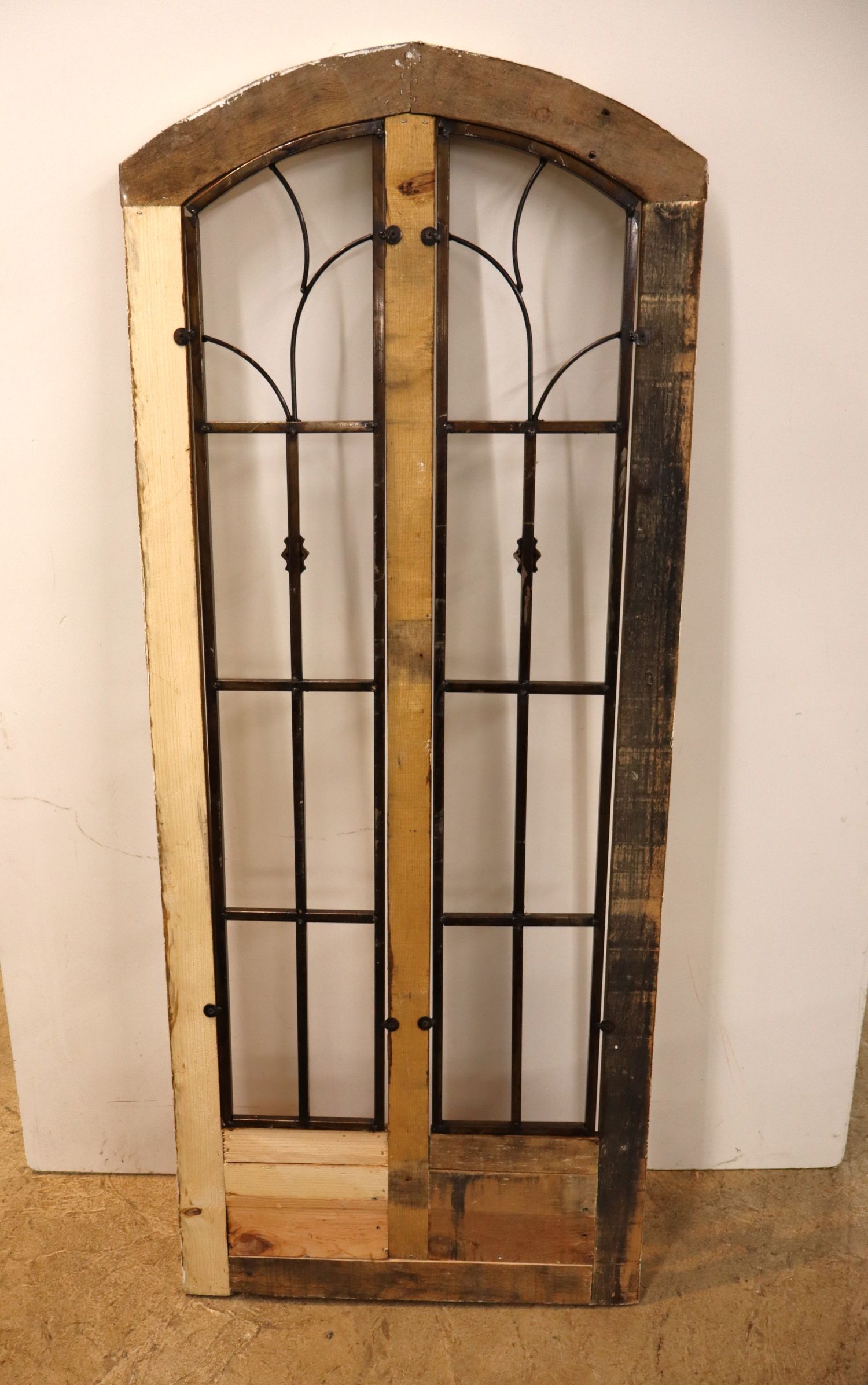Antq Style Shutter Wood Framed Metal Wall Art