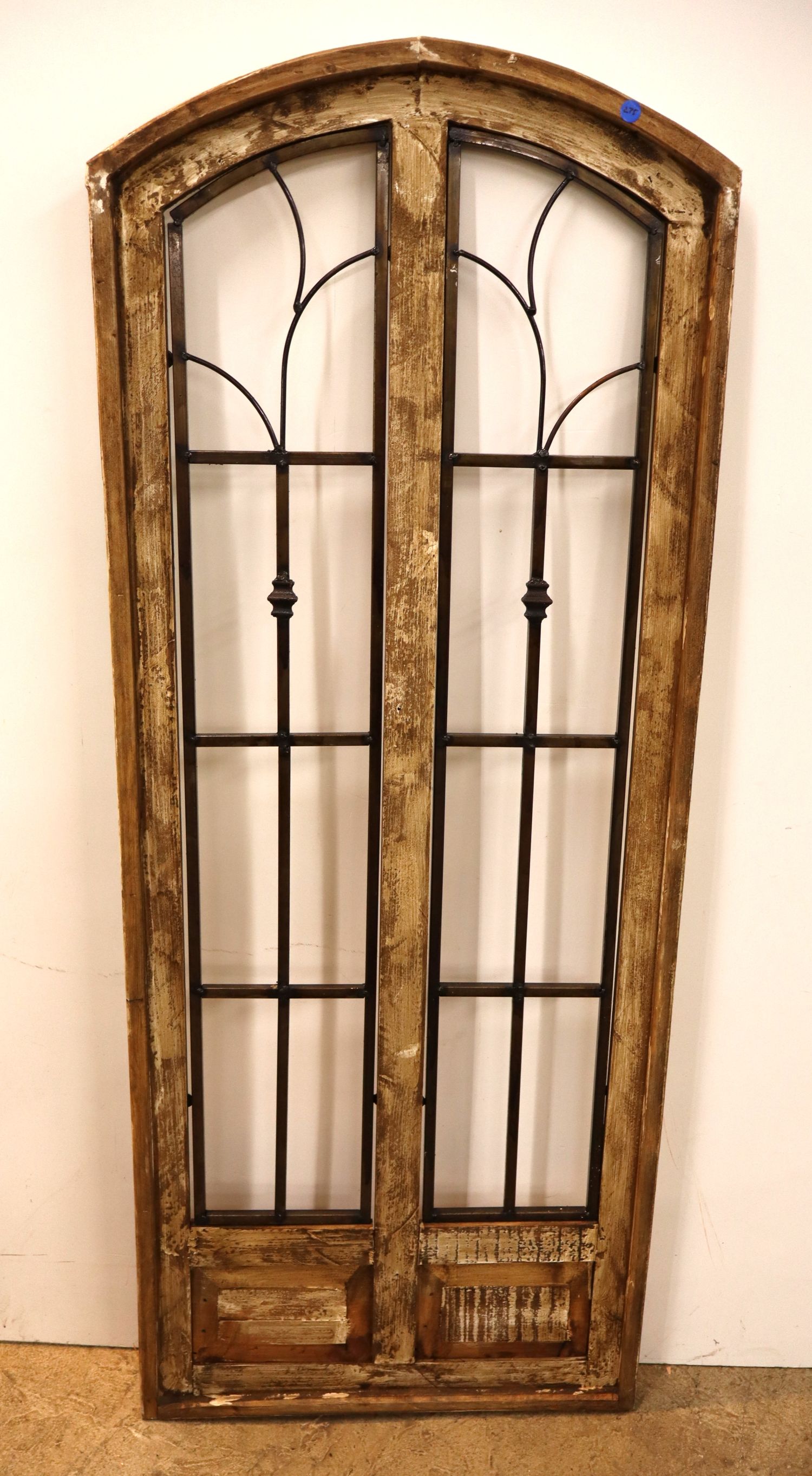 Antq Style Shutter Wood Framed Metal Wall Art