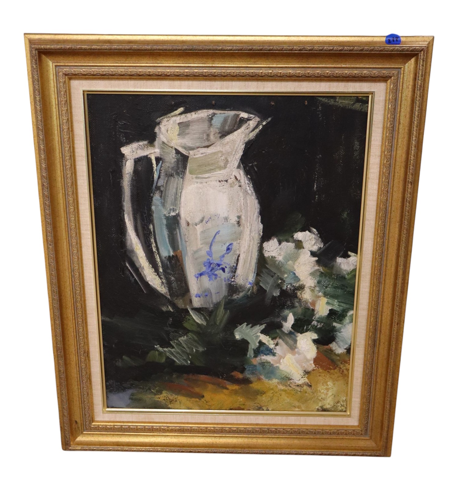 Signed Oil on Board Still Life Painting Framed