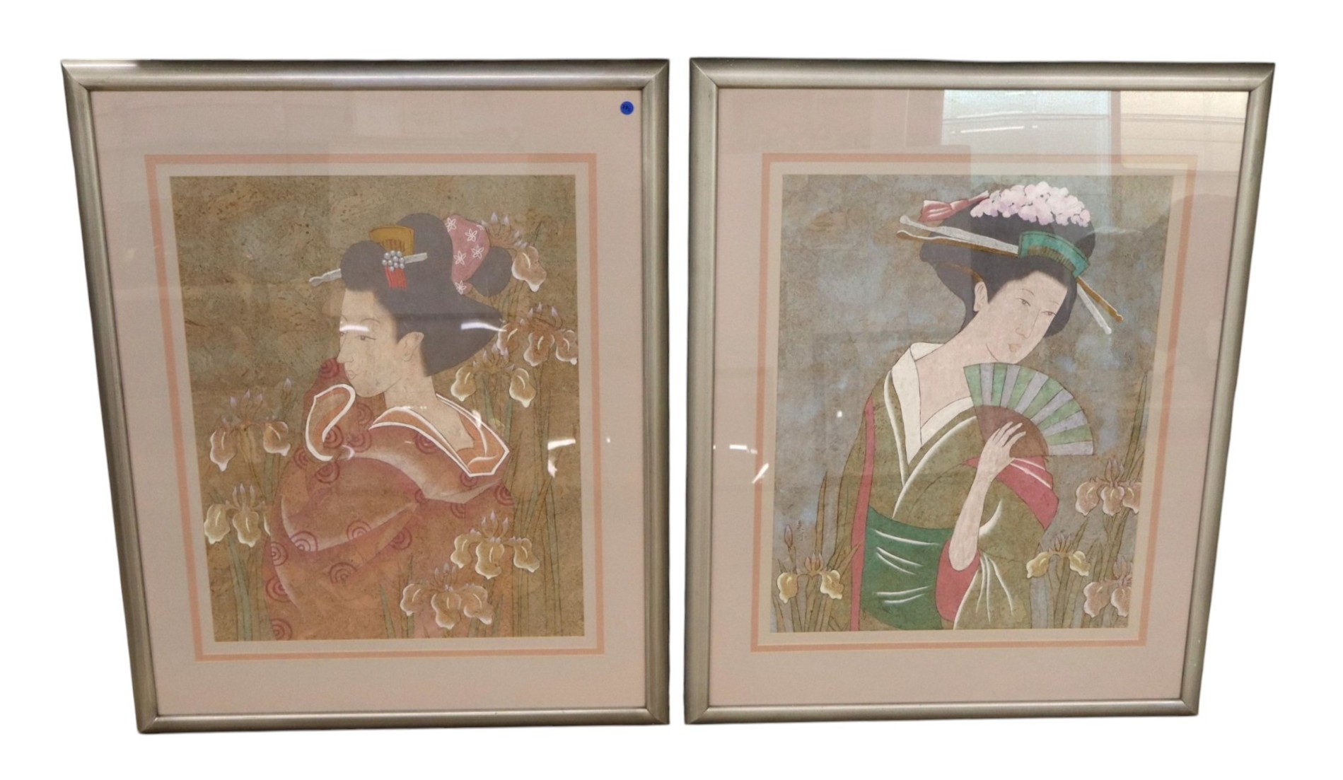 Pr VTG Windsor Geisha Girl Framed Prints Wall Art