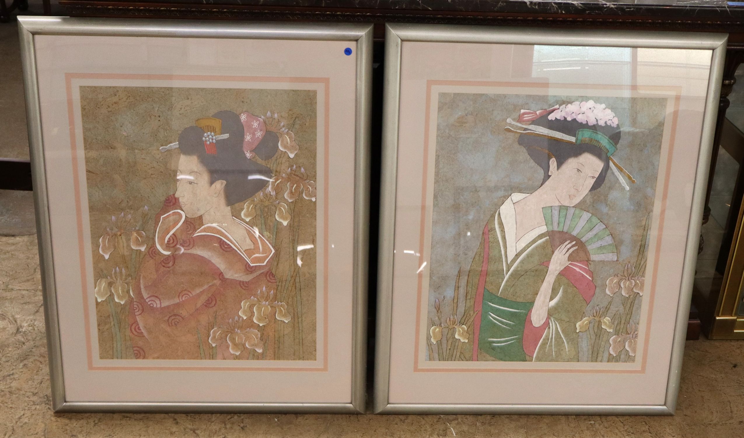 Pr VTG Windsor Geisha Girl Framed Prints Wall Art