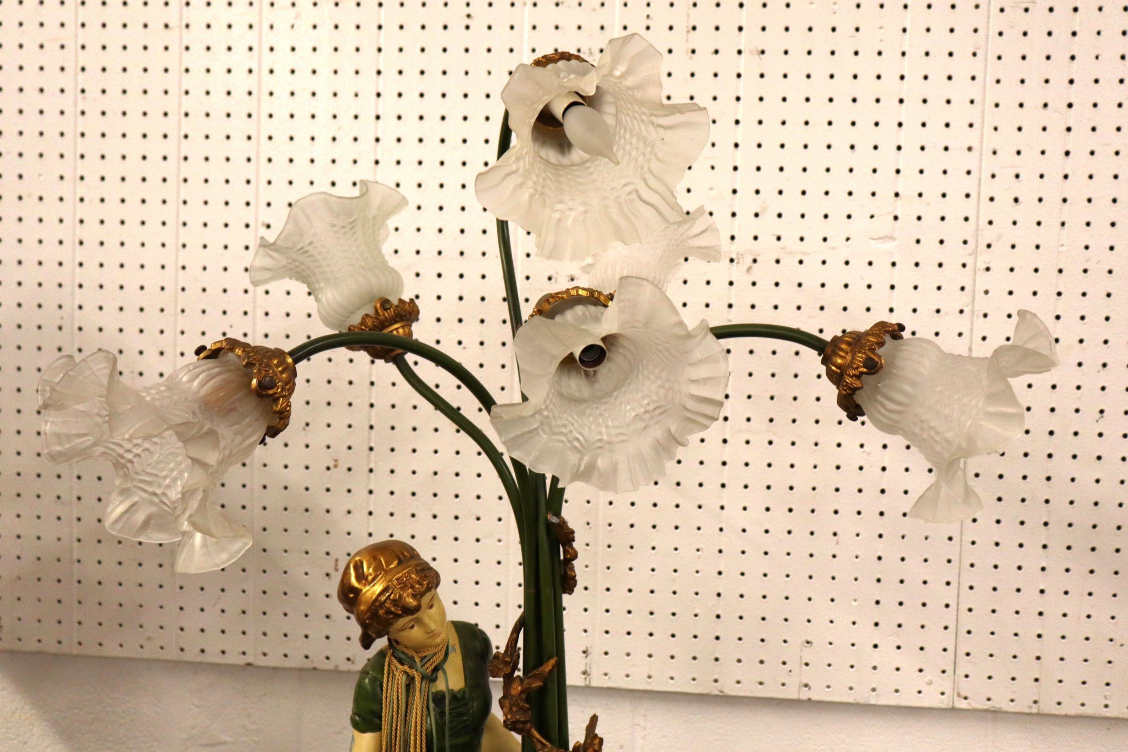 VTG FR Figural 6 Burner Planter Floor Lamp