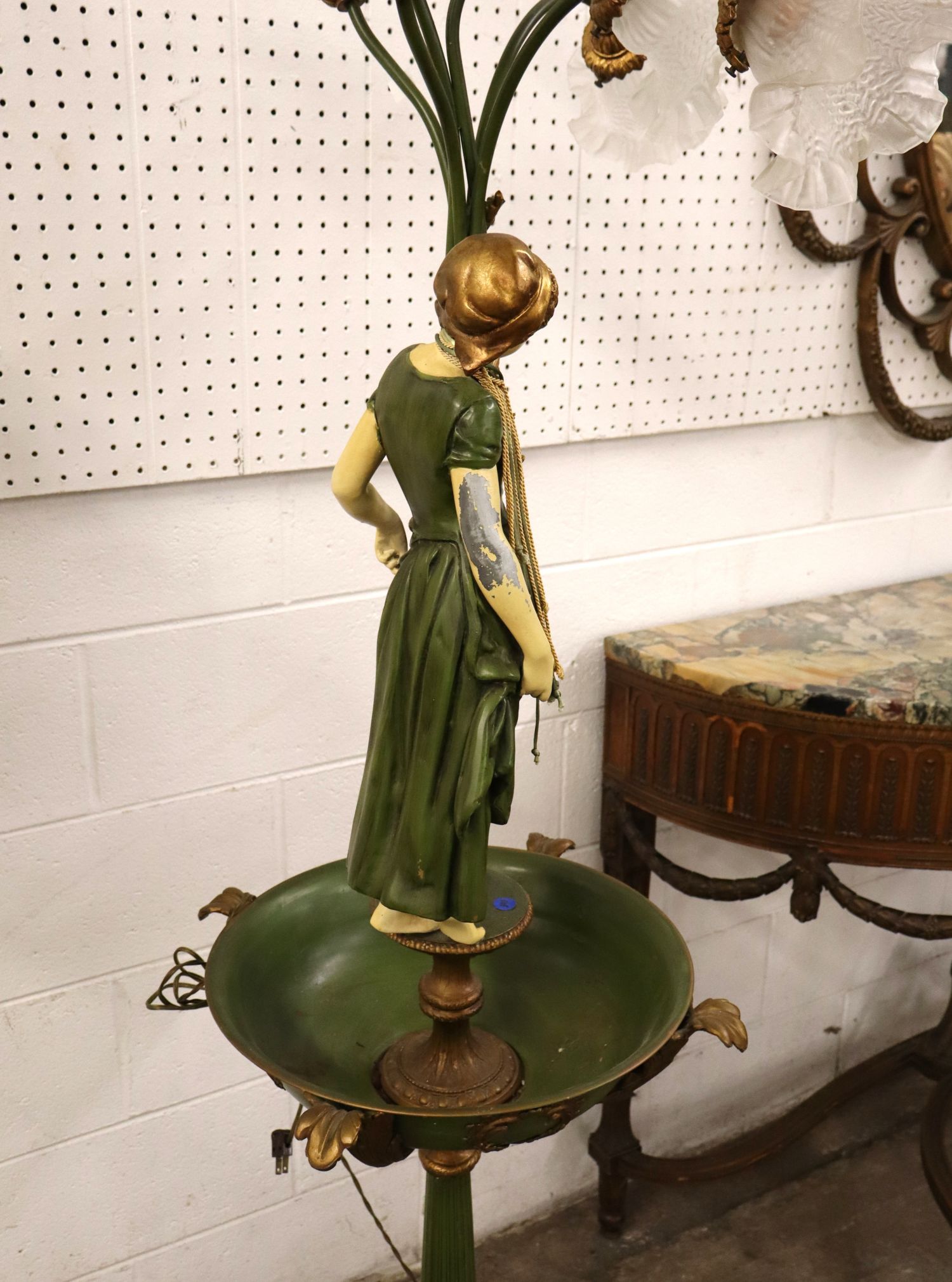 VTG FR Figural 6 Burner Planter Floor Lamp