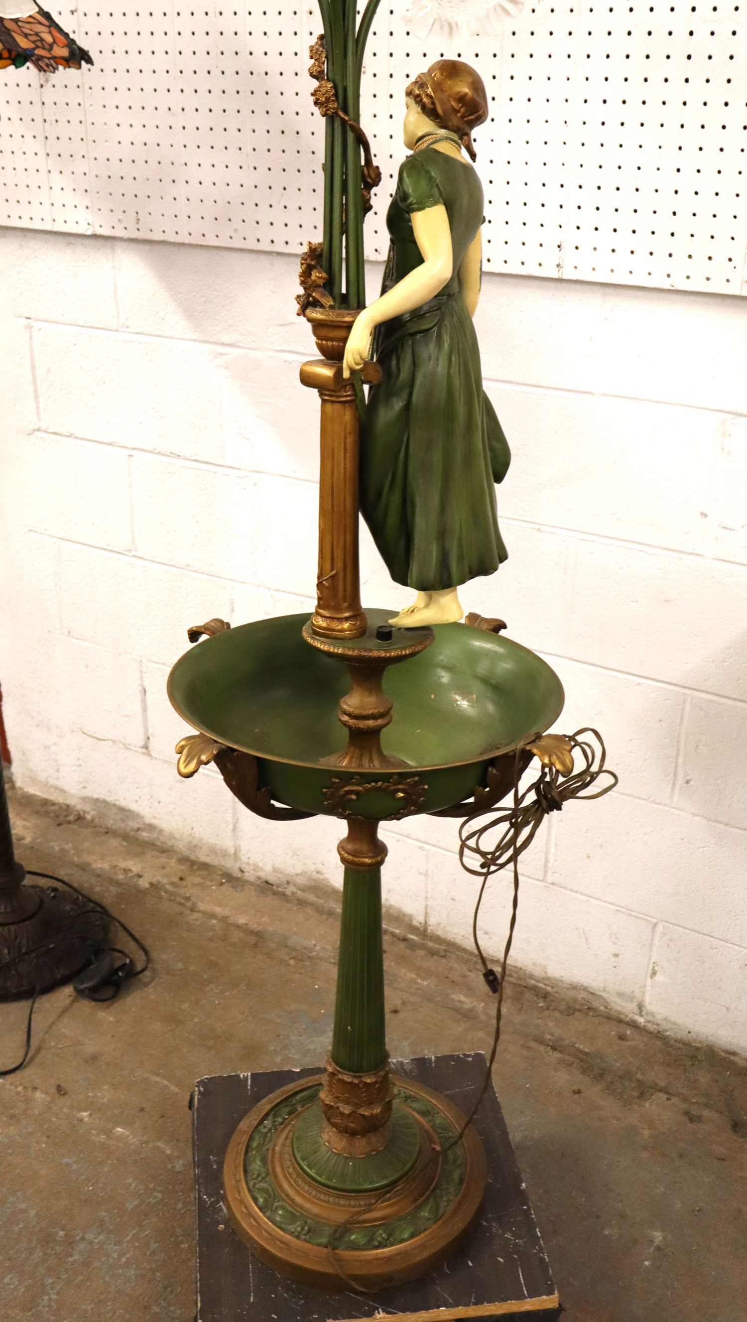 VTG FR Figural 6 Burner Planter Floor Lamp