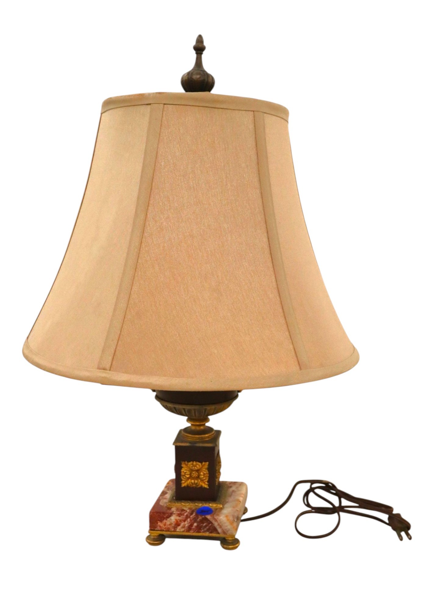 Antq FR Bronze Marble Adjustable Table Lamp