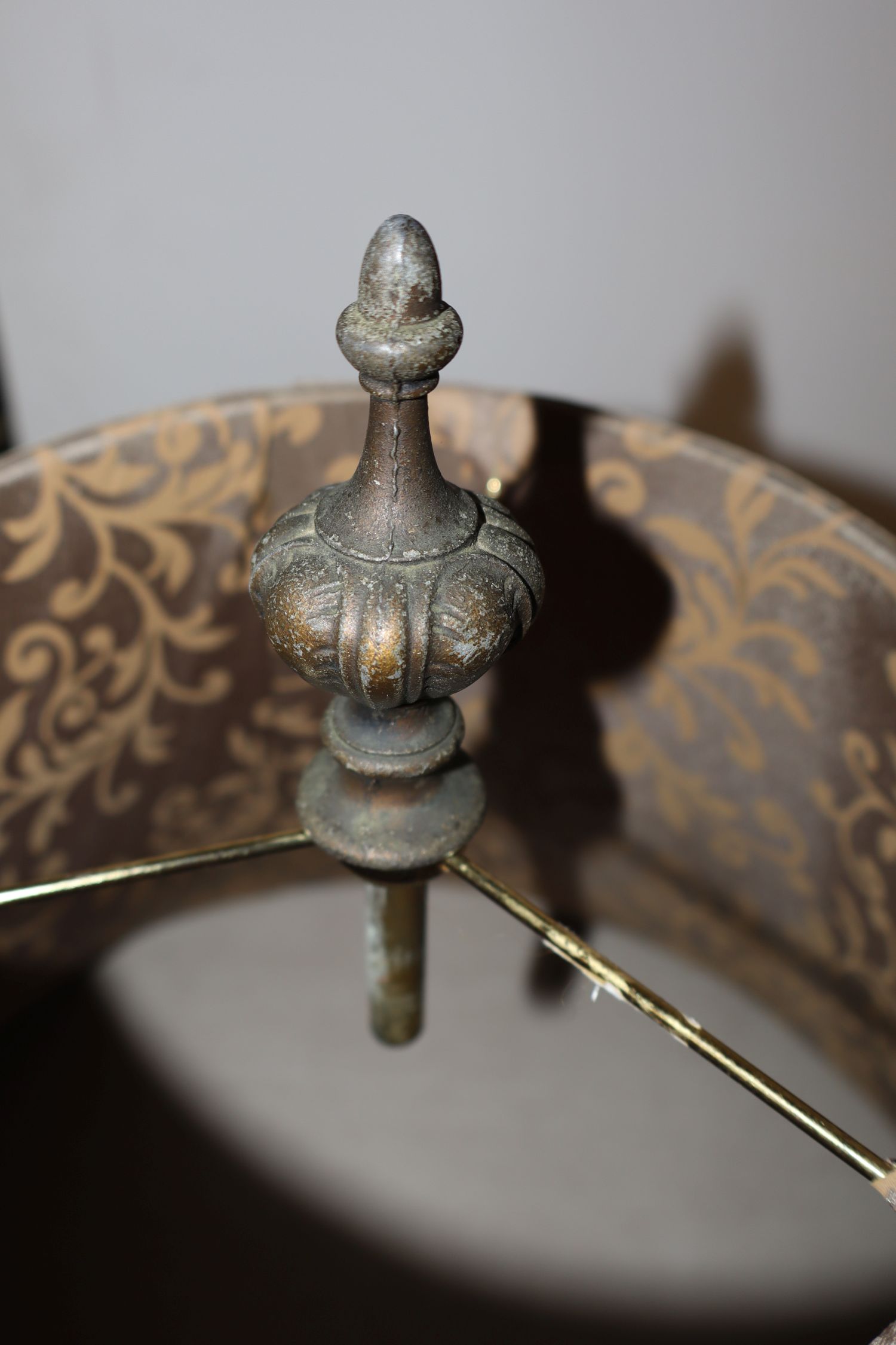 Antq FR Bronze Marble Adjustable Table Lamp