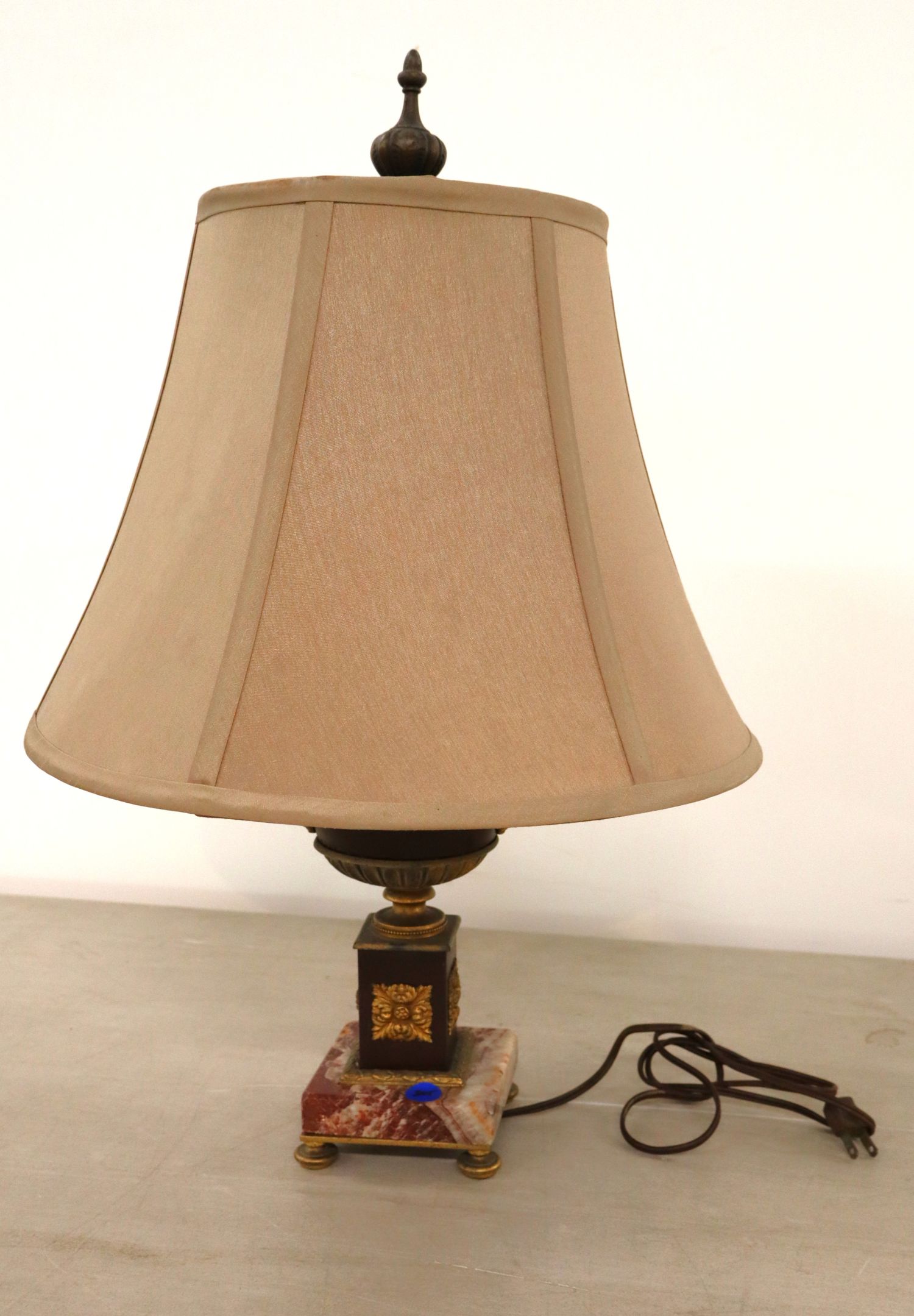 Antq FR Bronze Marble Adjustable Table Lamp