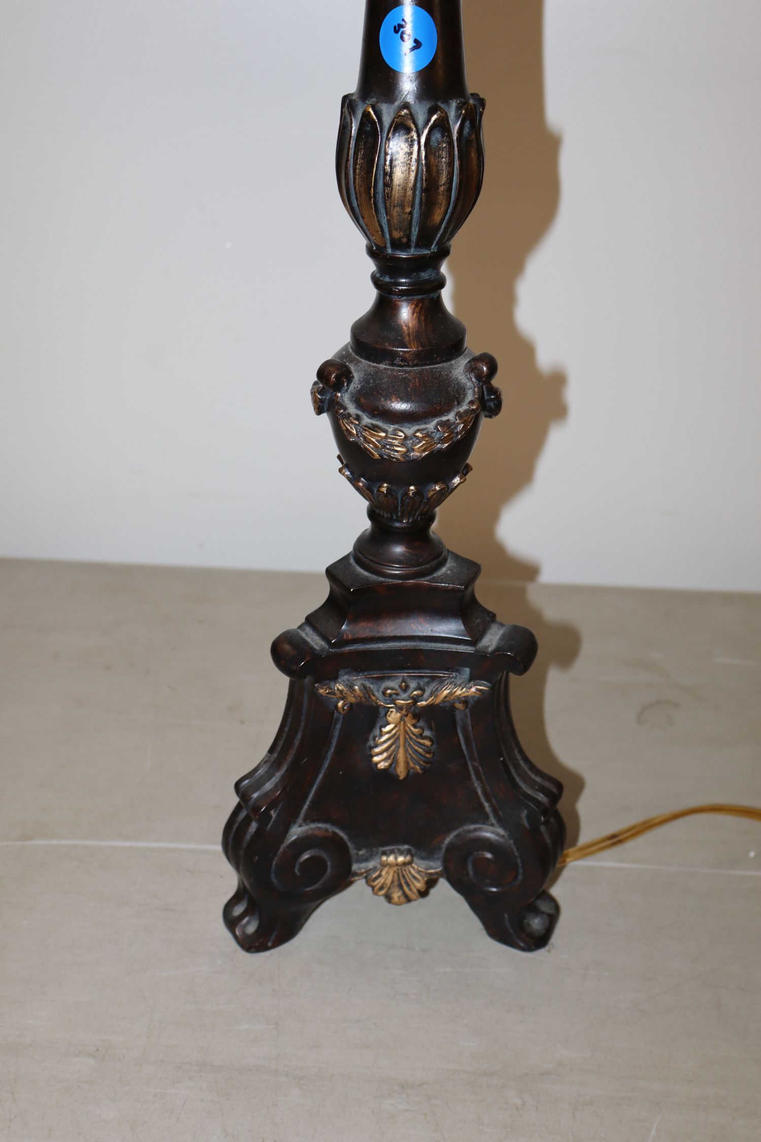 Contemp Bronze 3 Burner Table Lamp Tassels