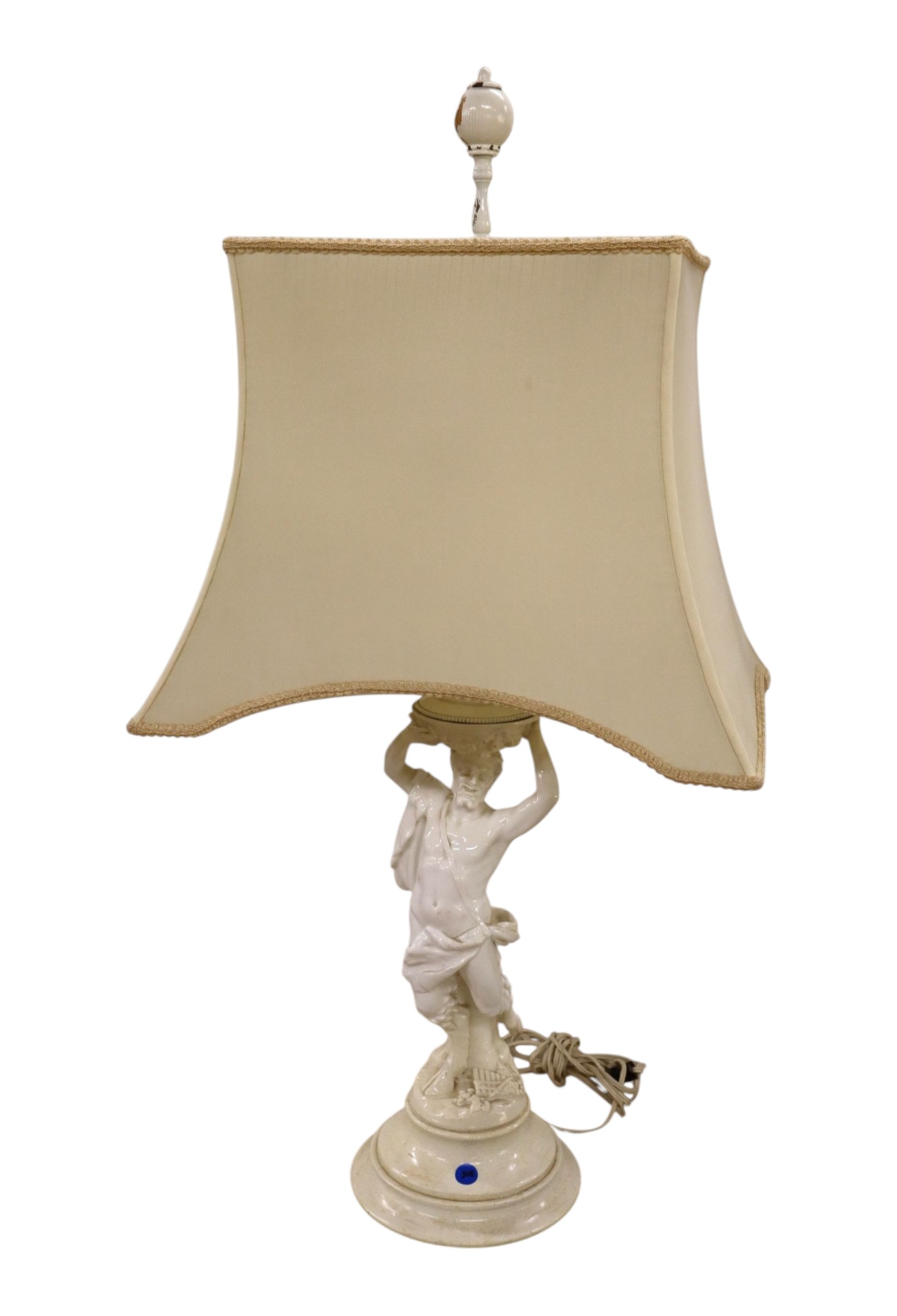 VTG Classical Deity Porcelain Figural Lamp
