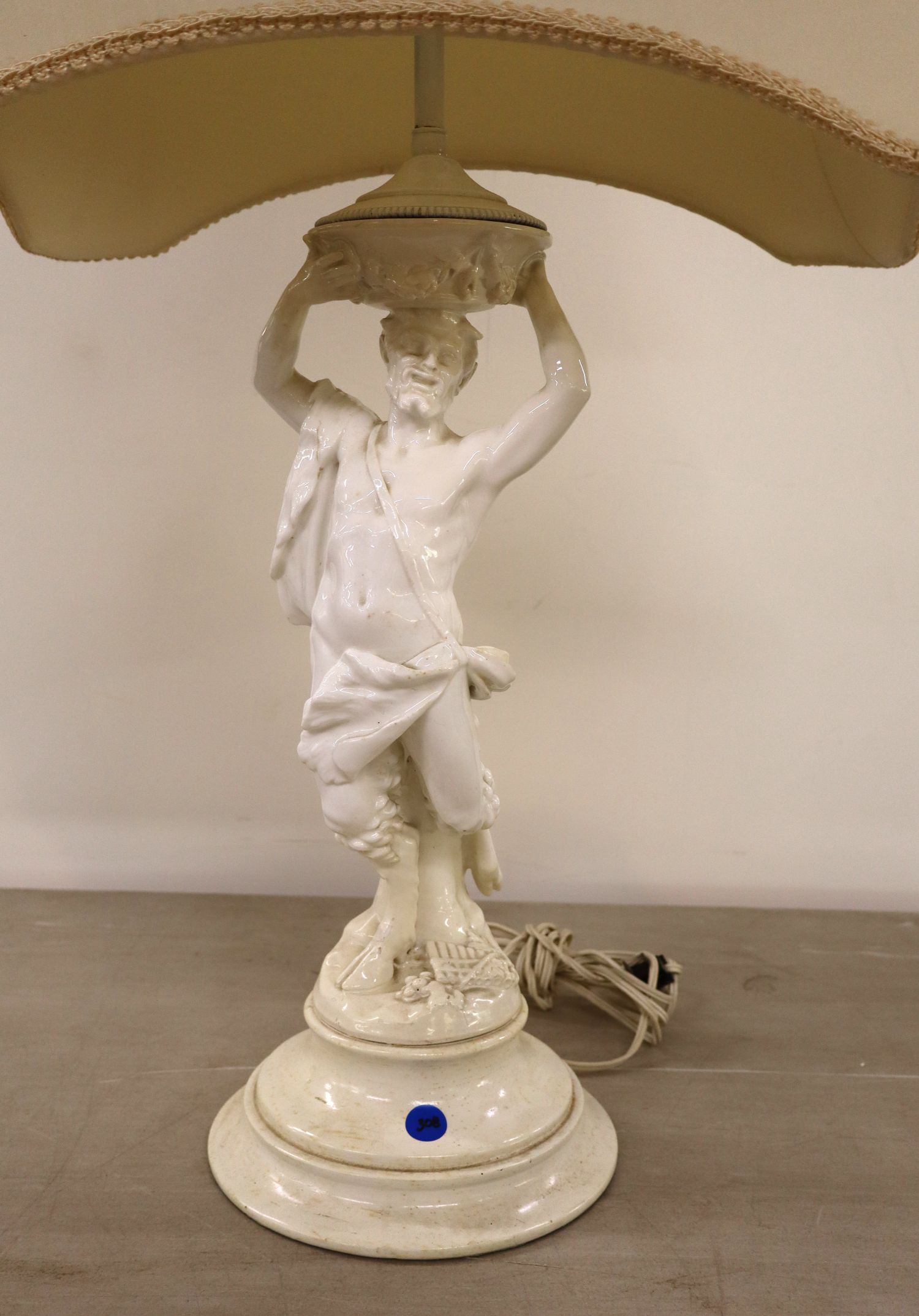 VTG Classical Deity Porcelain Figural Lamp
