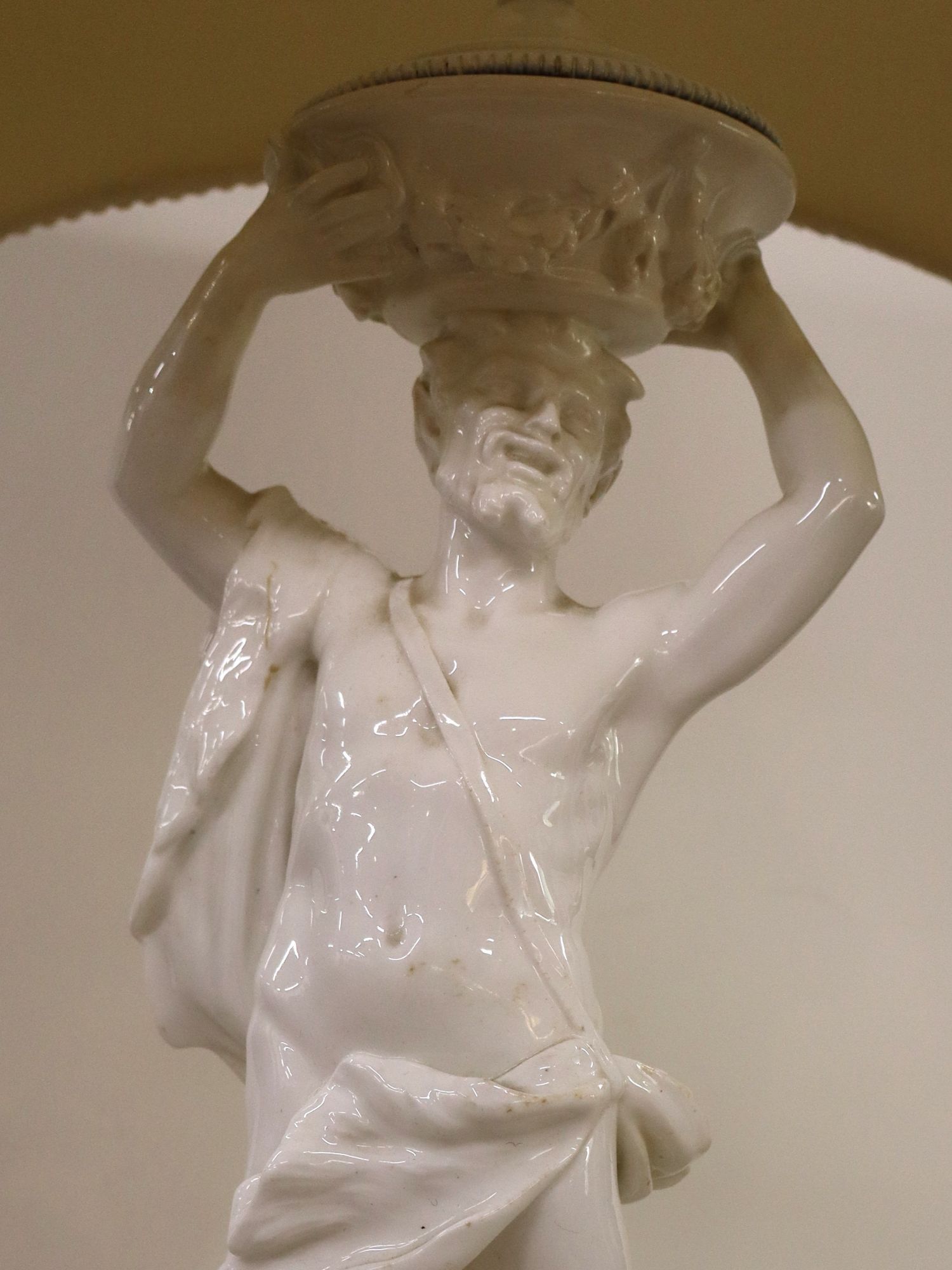 VTG Classical Deity Porcelain Figural Lamp