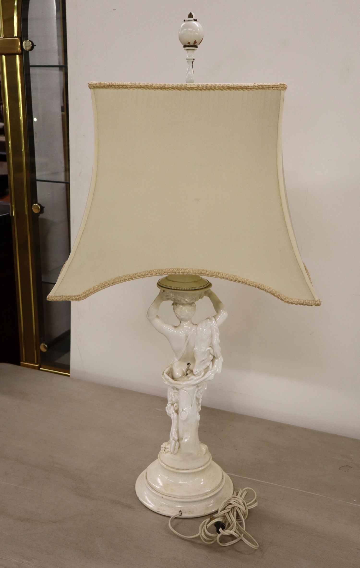 VTG Classical Deity Porcelain Figural Lamp