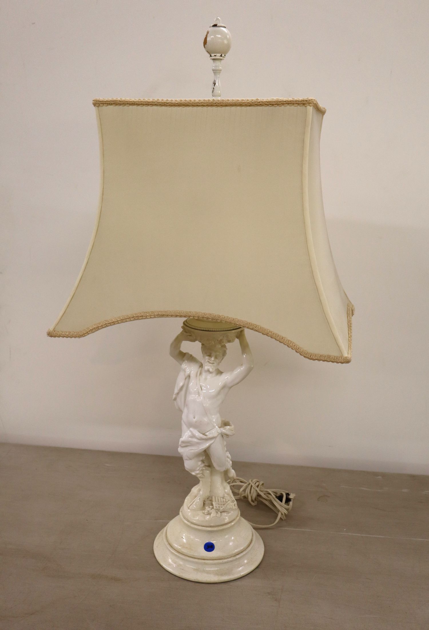 VTG Classical Deity Porcelain Figural Lamp