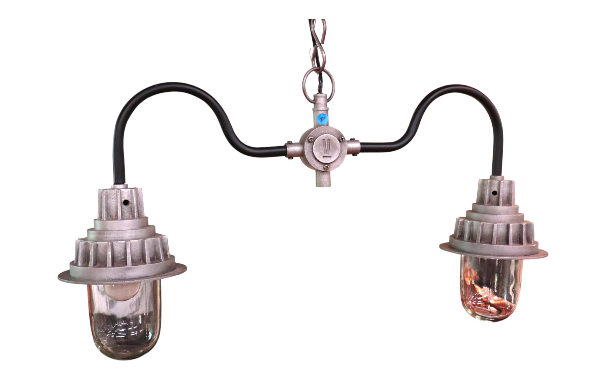 Industrial Aluminum 2 Burner Pendant Light