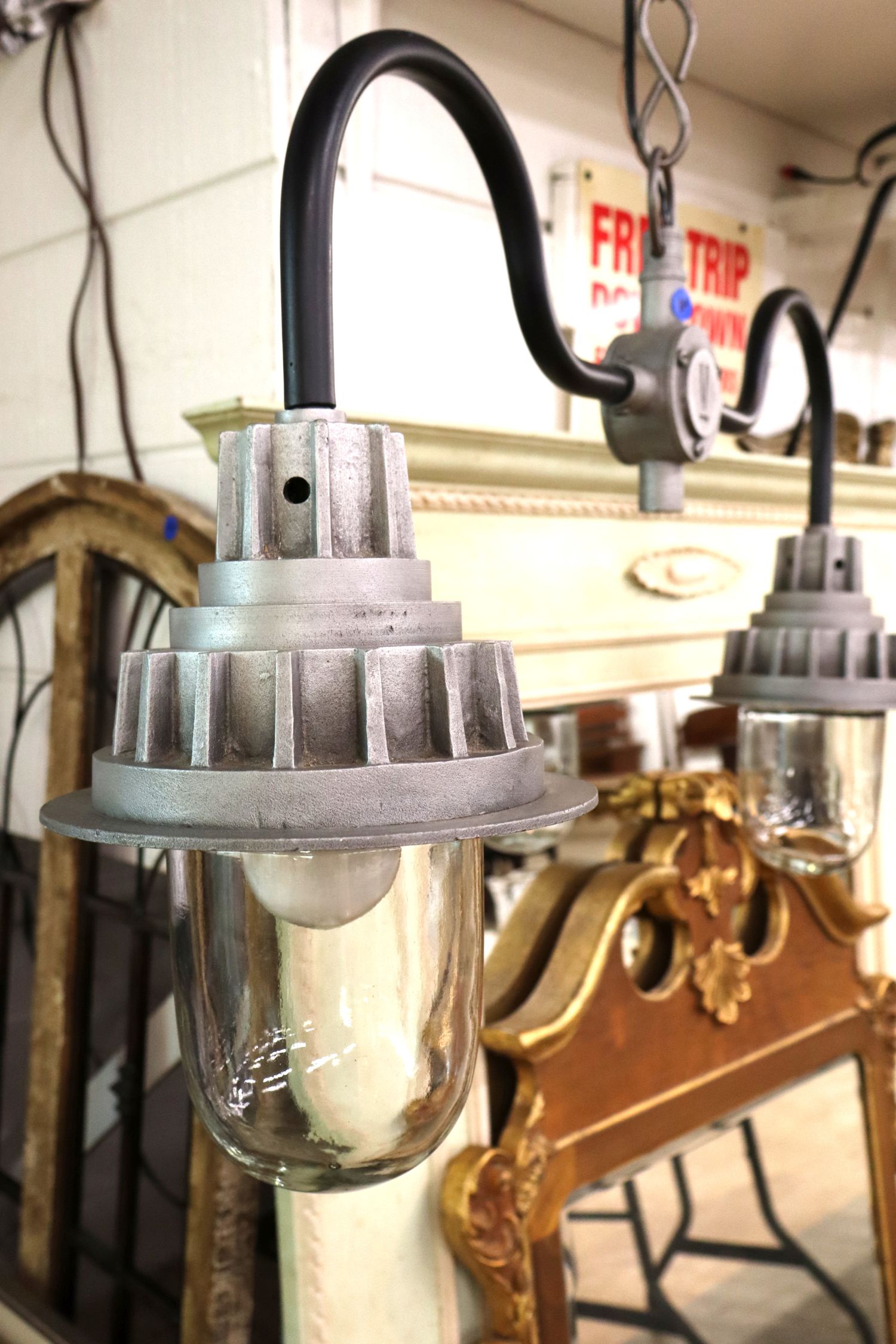 Industrial Aluminum 2 Burner Pendant Light