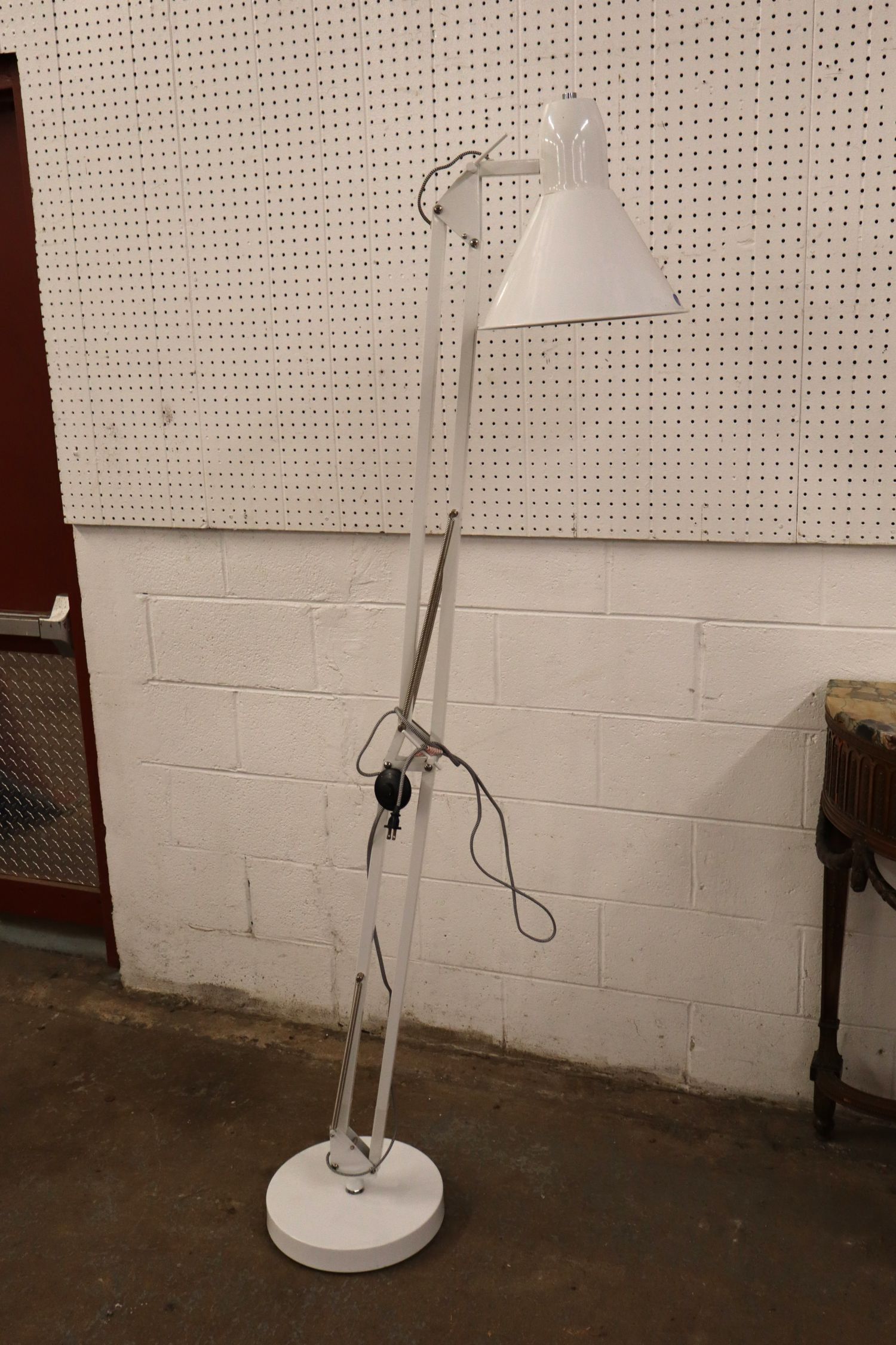 Industrial Adjustable White Modern Floor Lamp