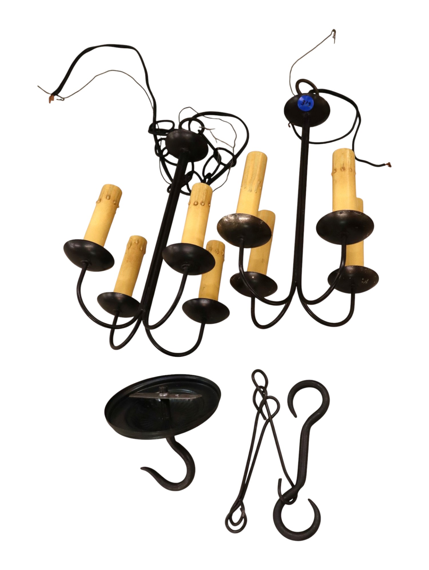 Pr Colonial Style 4 Burner Pendant Ceiling Lights
