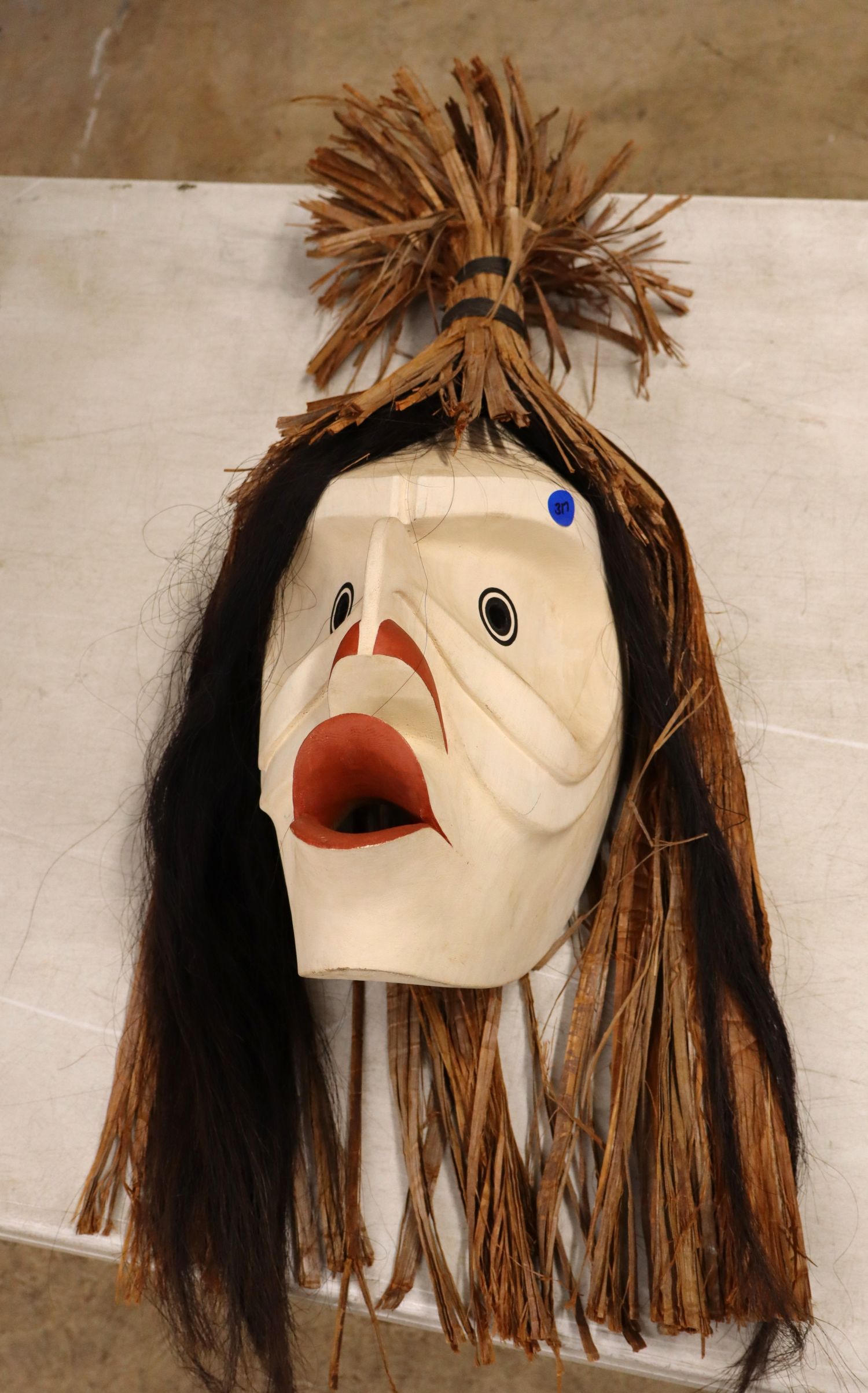 Pookmis Spirit Nearly Drowned Cedar Bark Mask