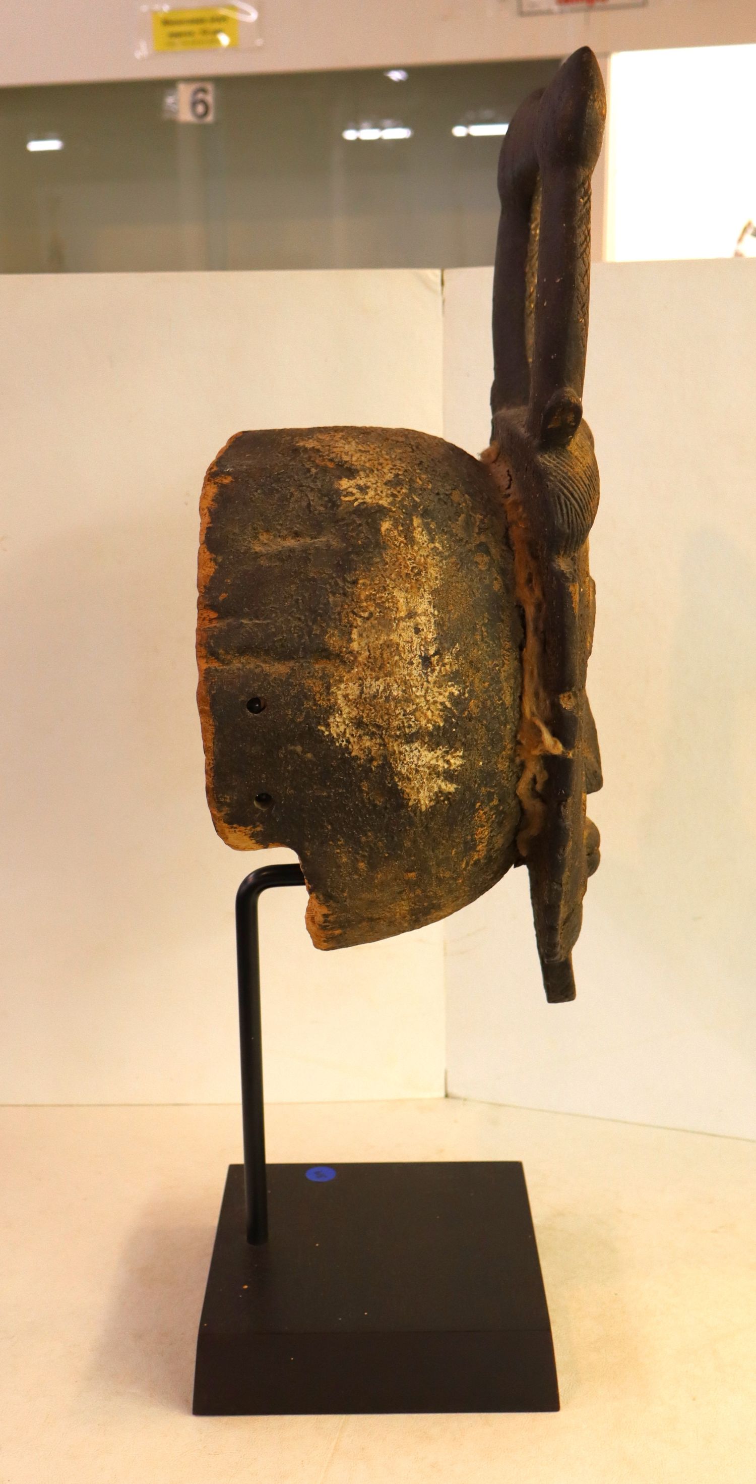 Baule Ancestor Portrait Horned Mask Ivory Coast