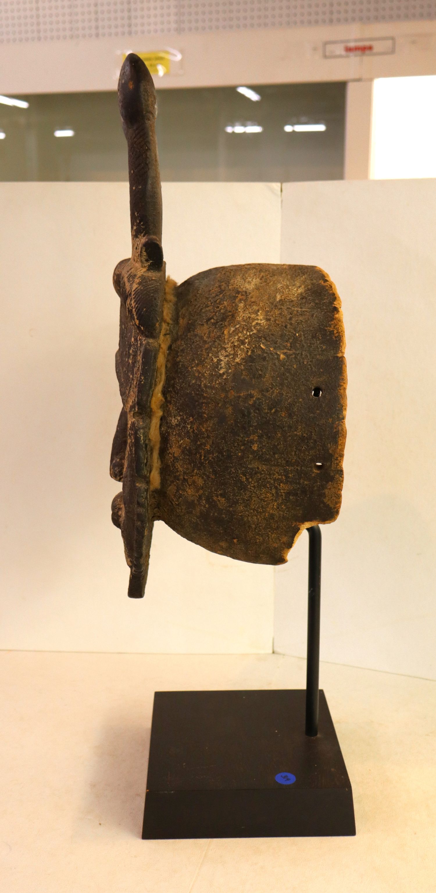 Baule Ancestor Portrait Horned Mask Ivory Coast